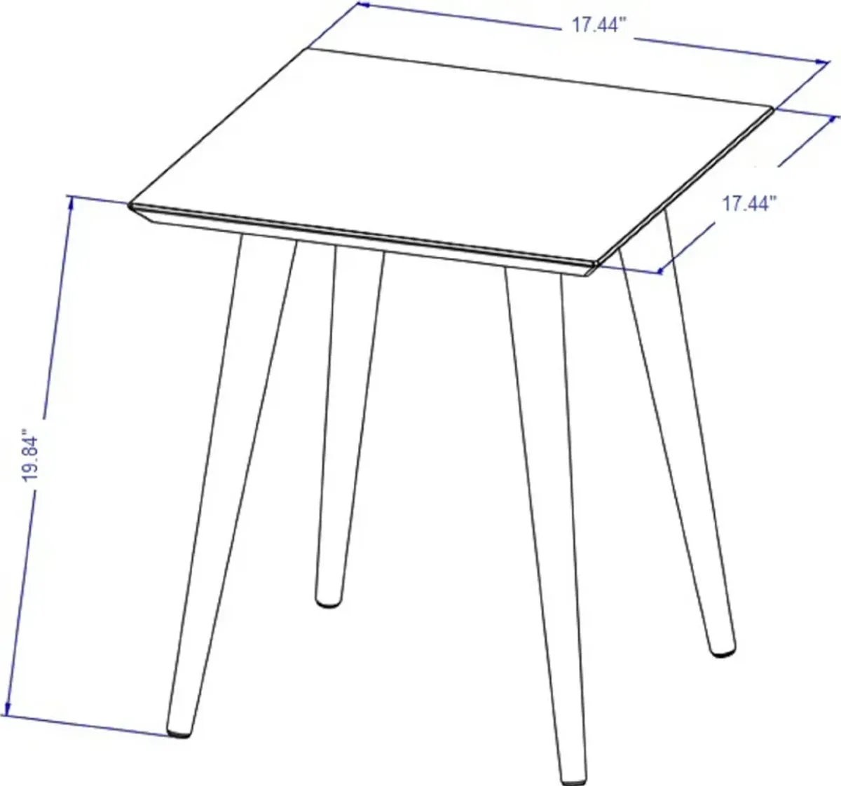 Westin Square End Table - Off-White/Maple Cream