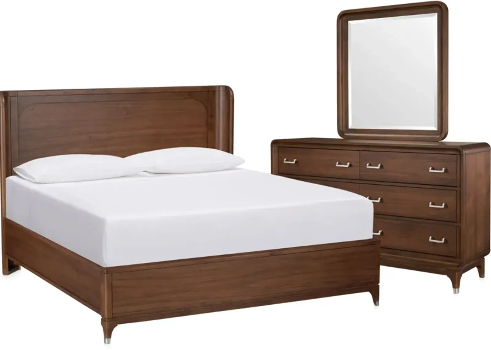 Chicago 5-Piece Queen Panel Bedroom Set with Dresser and Mirror