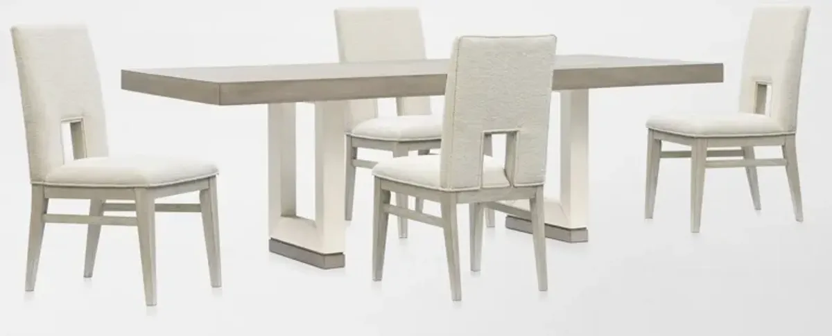 Coronado Extendable Dining Table and 4 Side Chairs