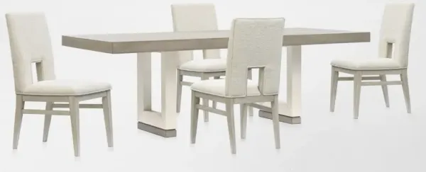 Coronado Extendable Dining Table and 4 Side Chairs