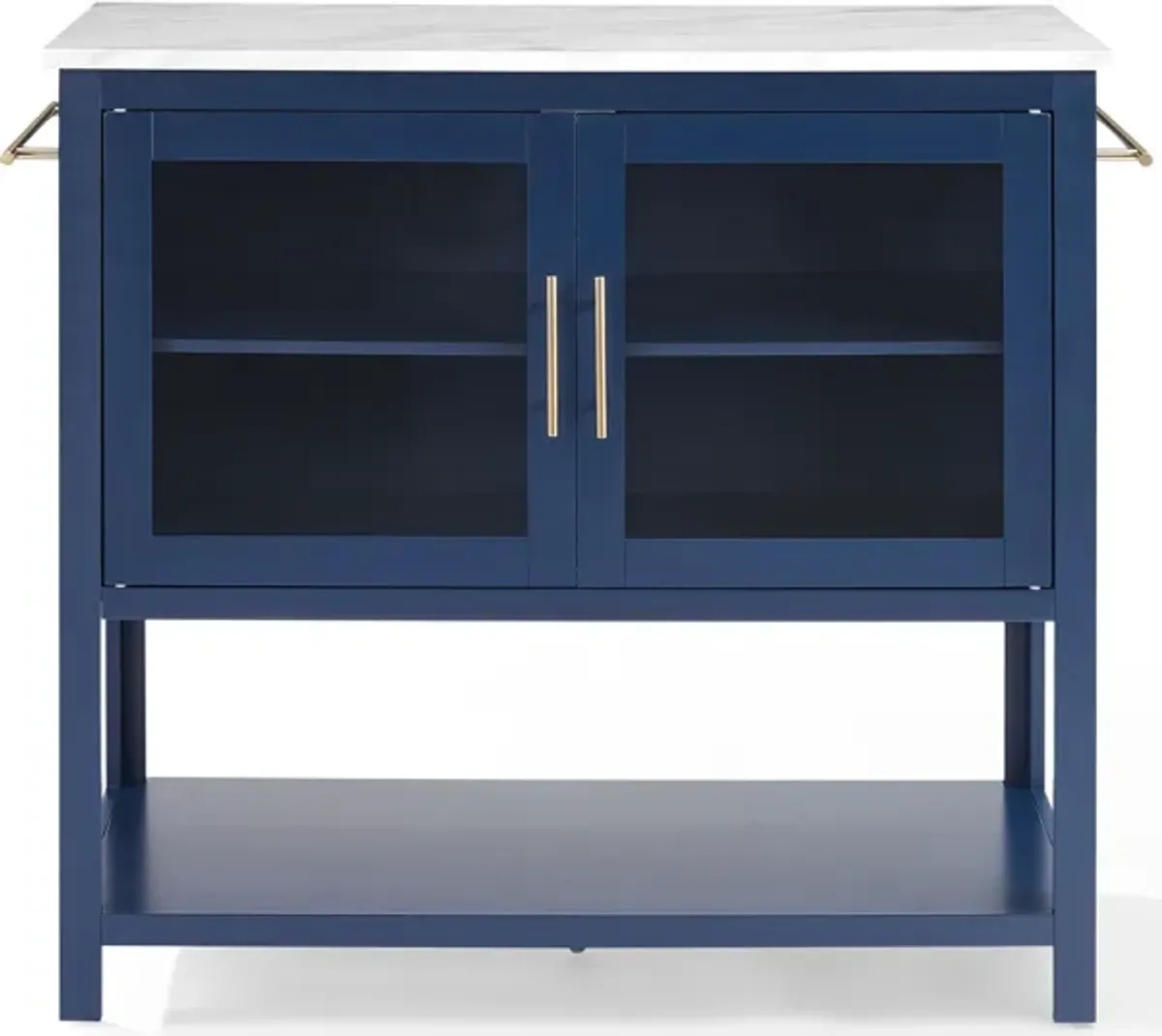 Aura Kitchen Island - Navy/White