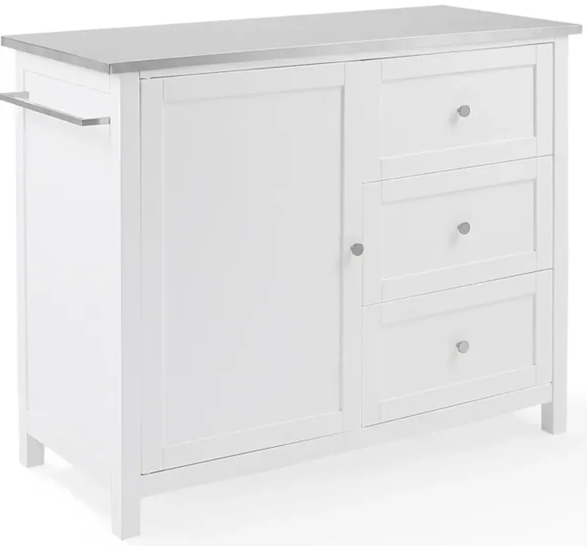 Elio Kitchen Island - White/Stone