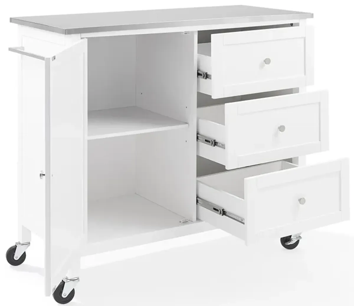 Elio Kitchen Island - White/Stone