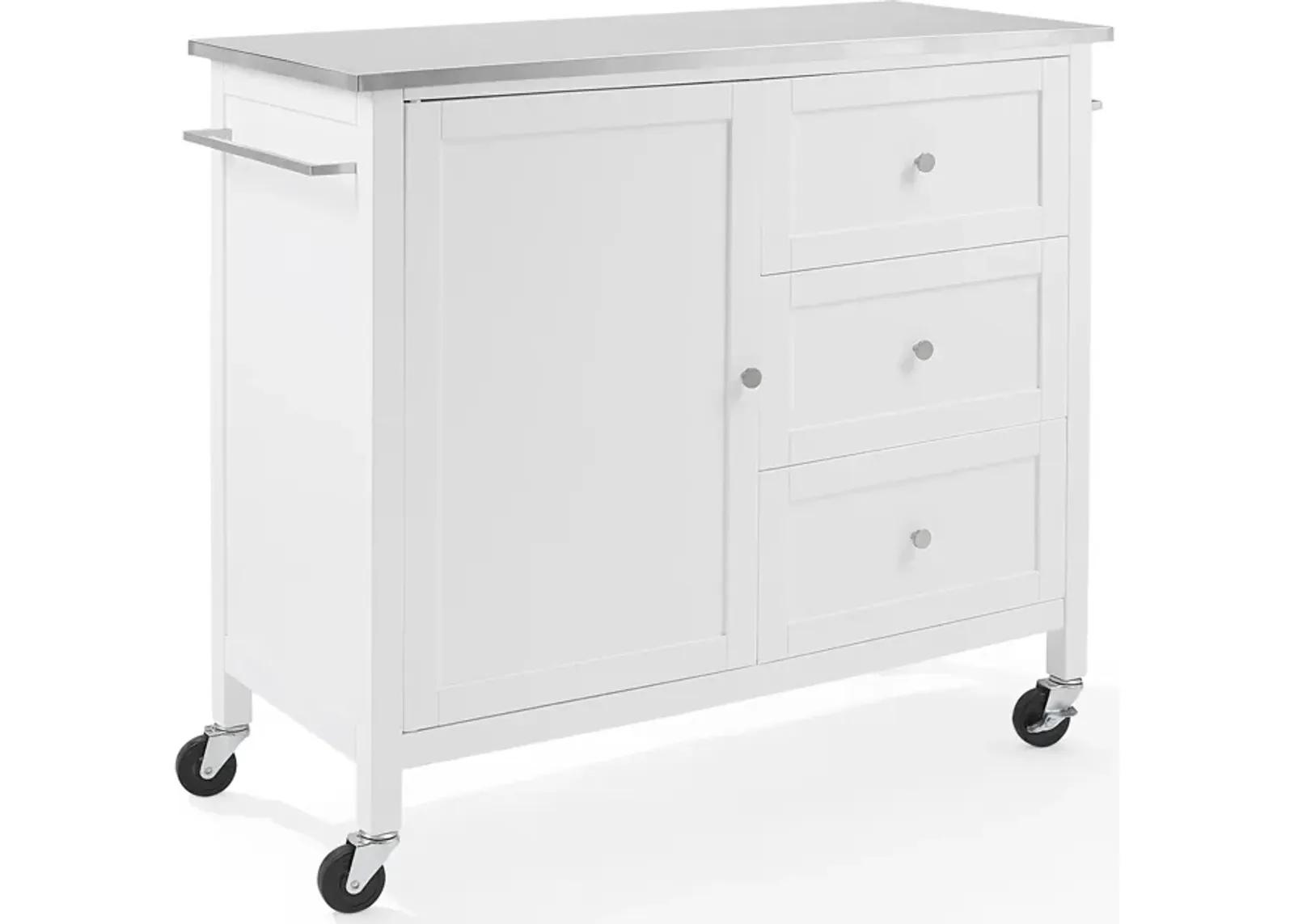 Elio Kitchen Island - White/Stone