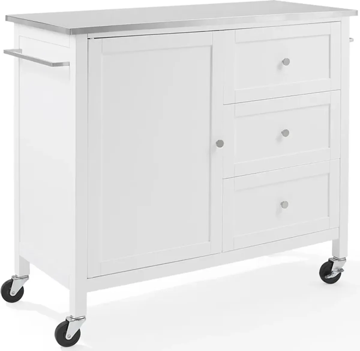 Elio Kitchen Island - White/Stone