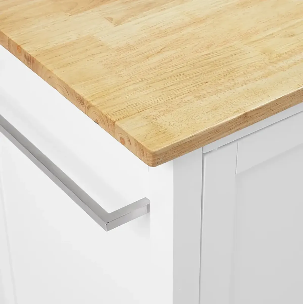 Elio Kitchen Island - White/Natural