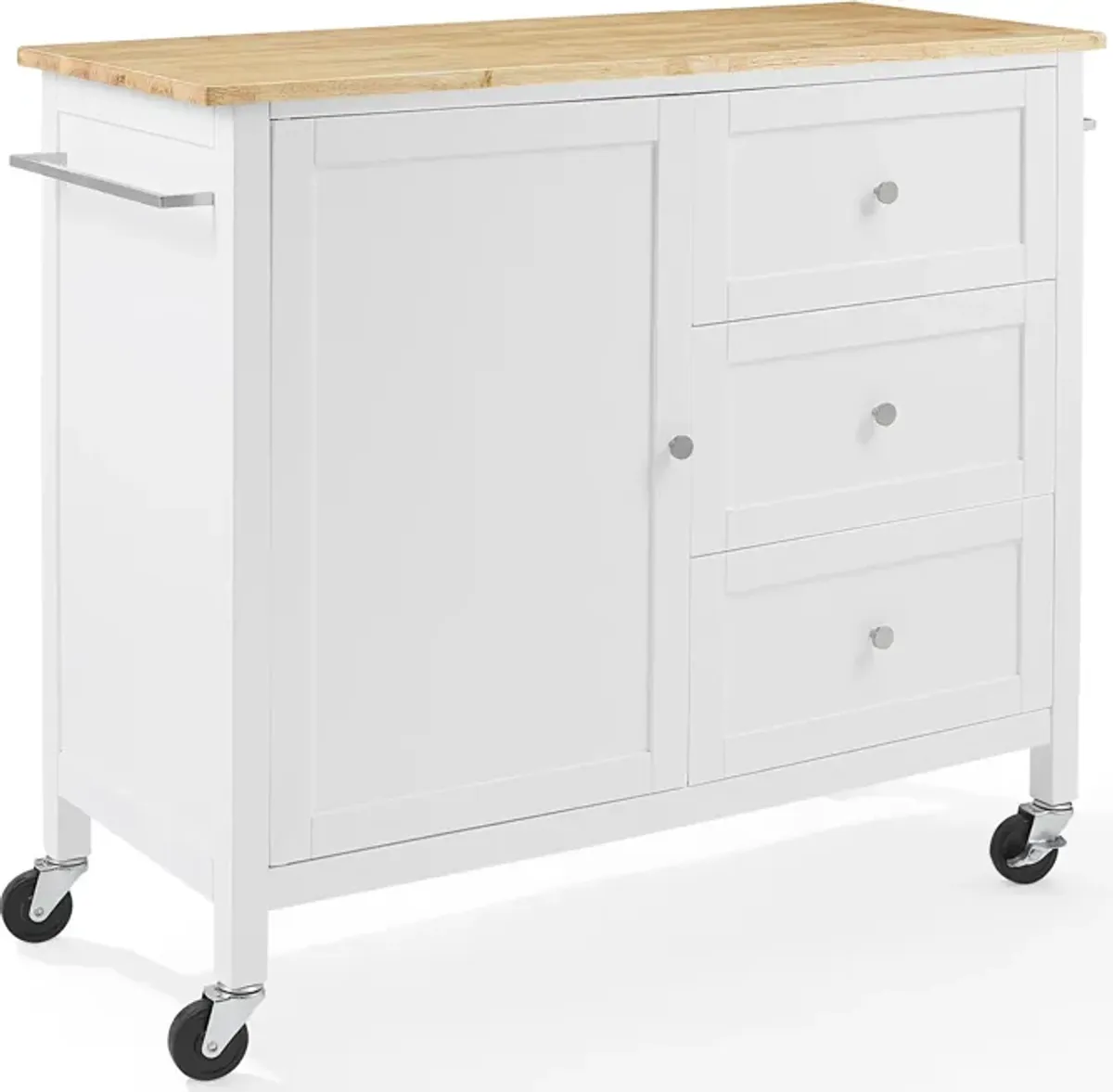 Elio Kitchen Island - White/Natural