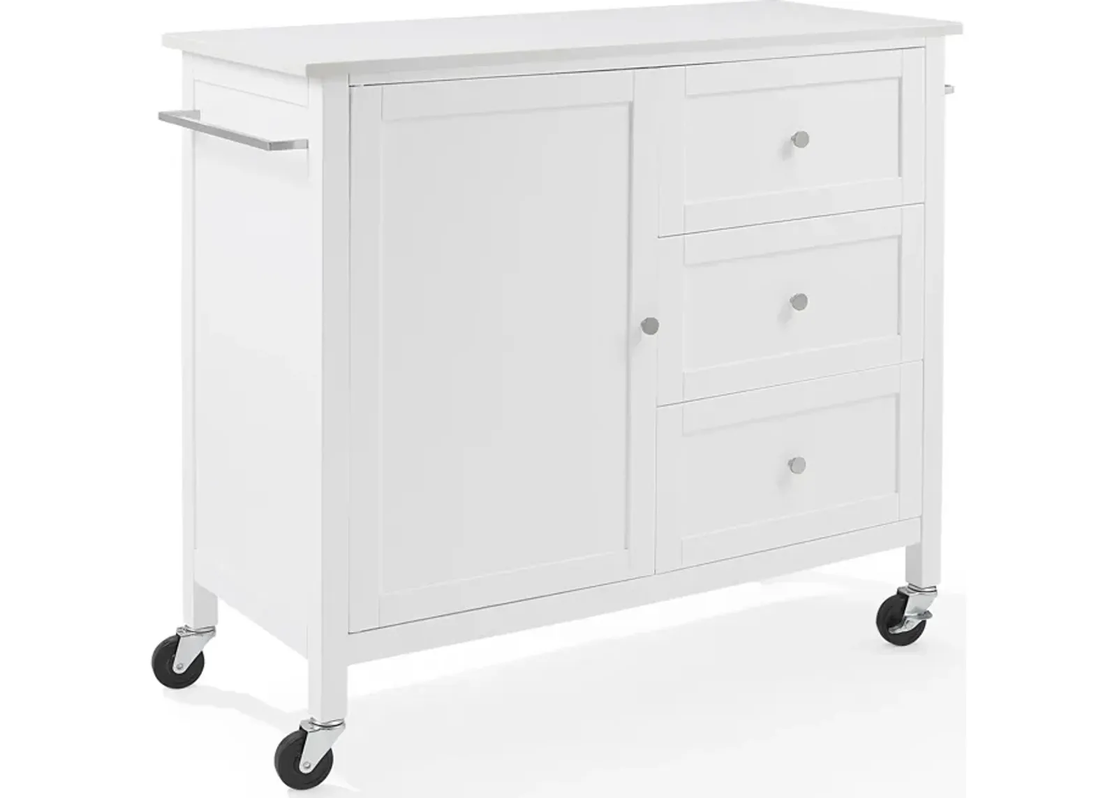 Elio Kitchen Island - White/Stone