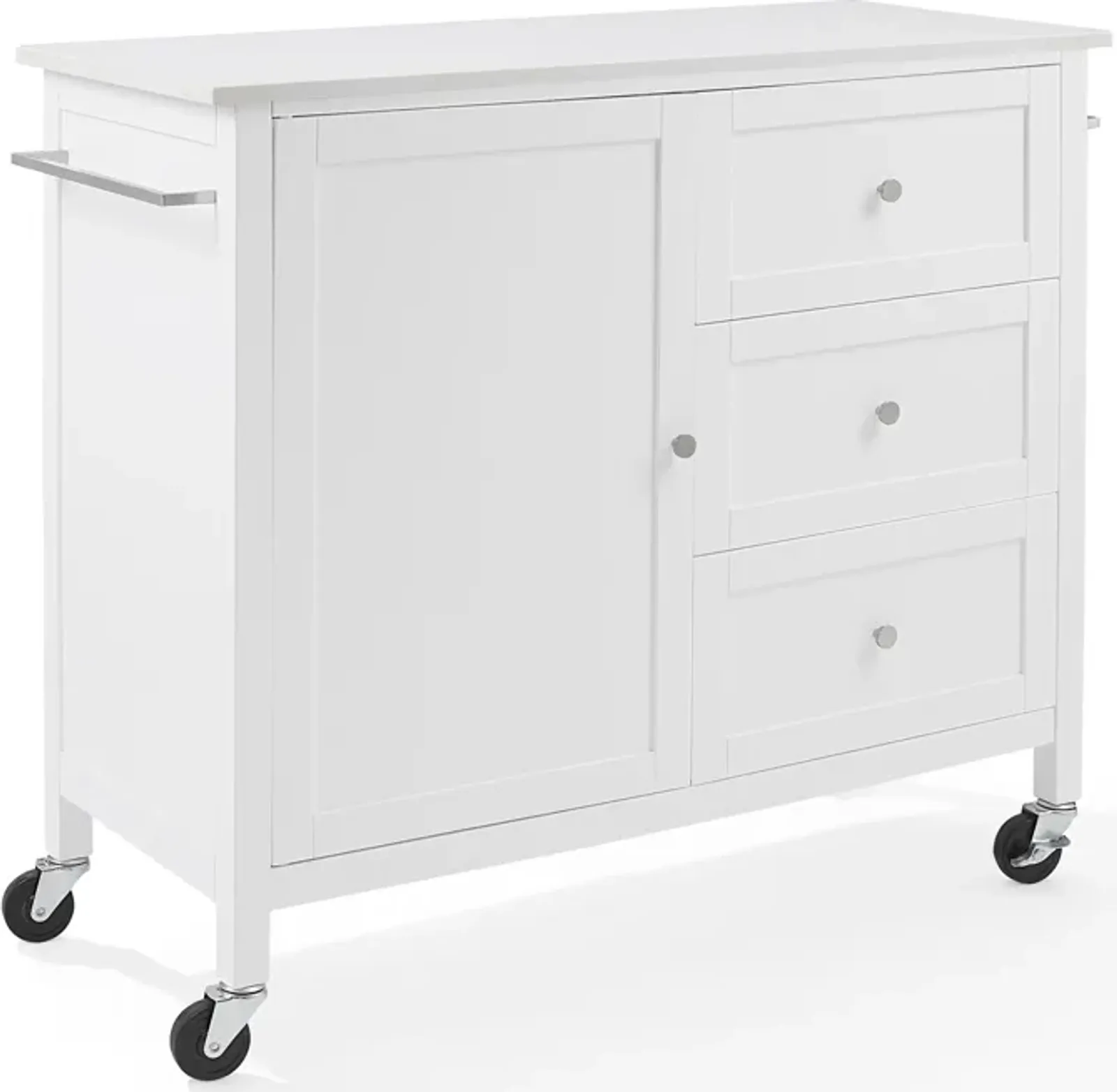 Elio Kitchen Island - White/Stone