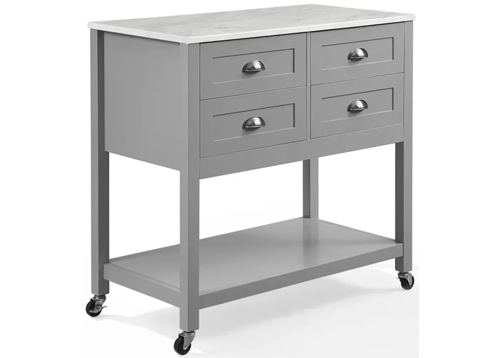 Dacre Kitchen Island - Gray/White