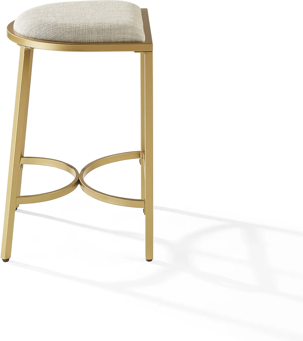 Huck Set of 2 Counter-Height Stools - Oatmeal/Gold