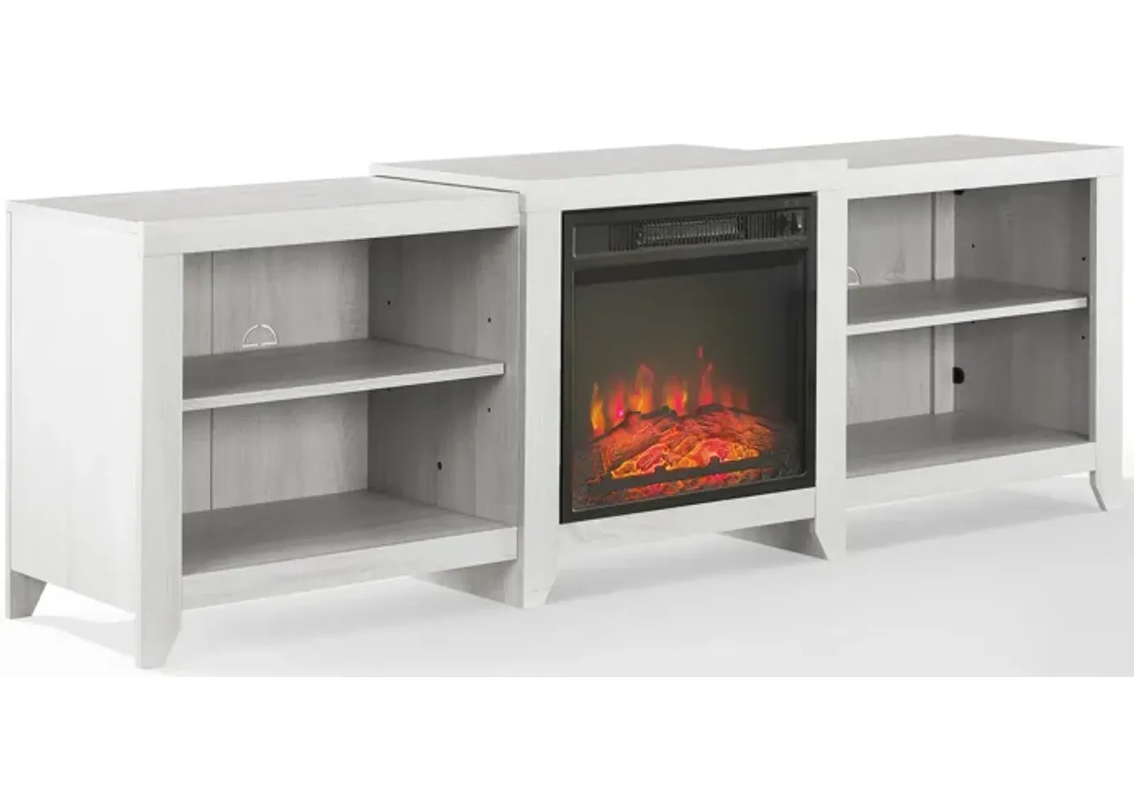 Andie 69" TV Stand with Fireplace - Whitewash