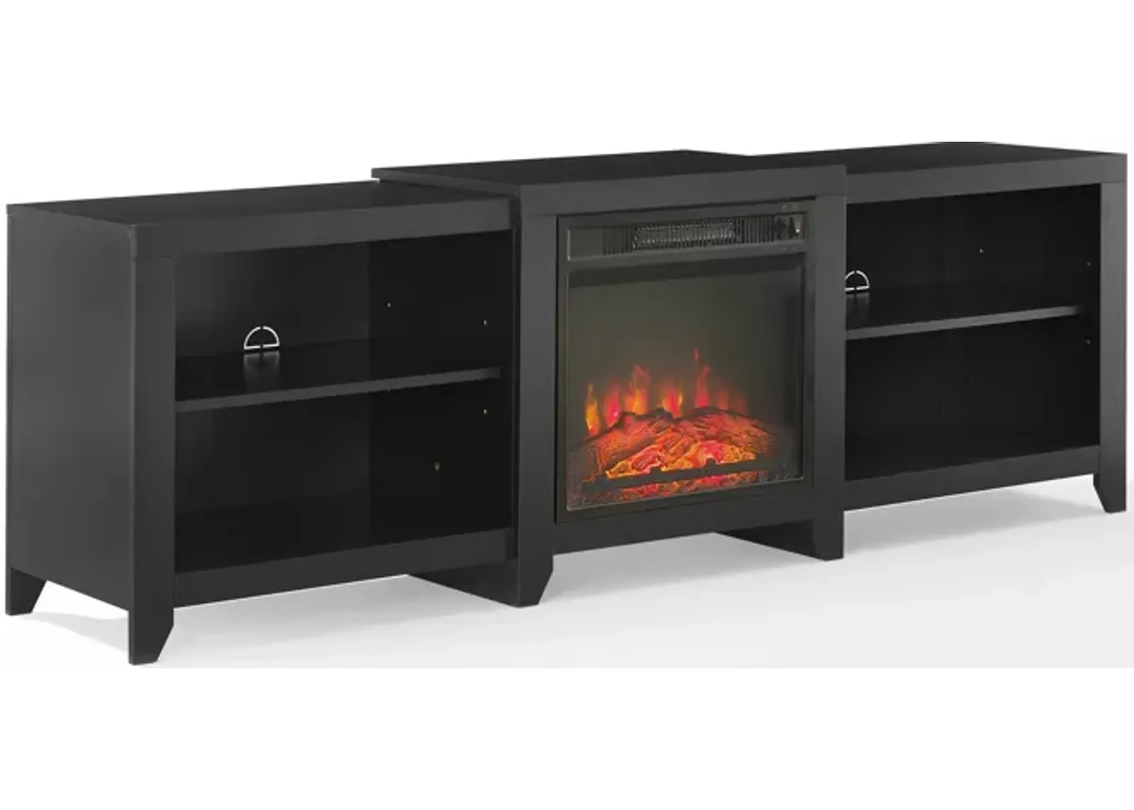 Andie 69" TV Stand with Fireplace - Black