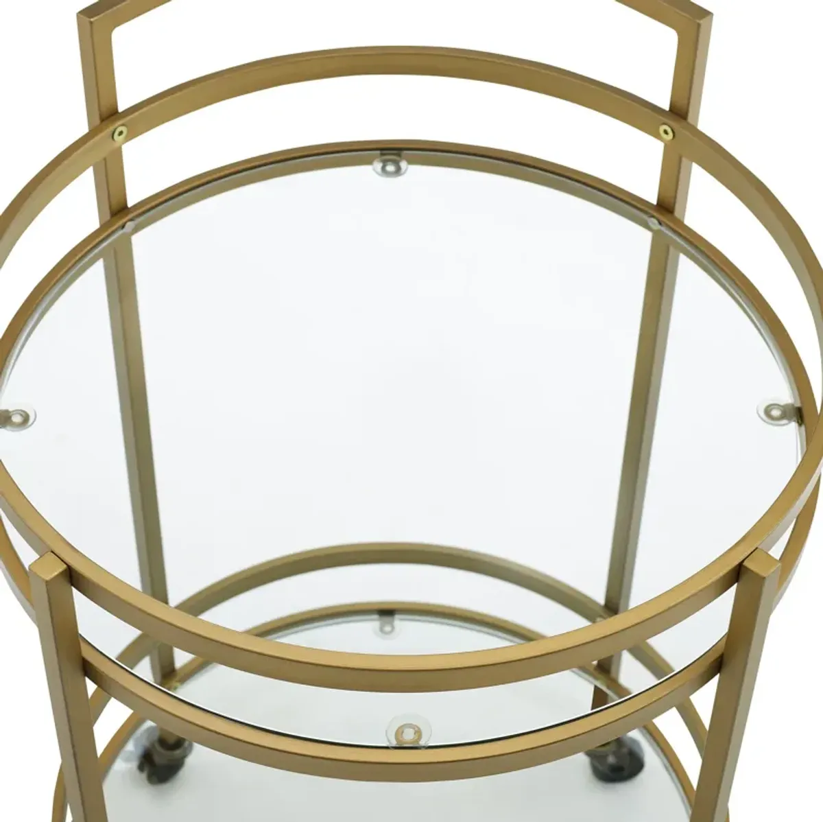 Sovereign Round Bar Cart - Gold