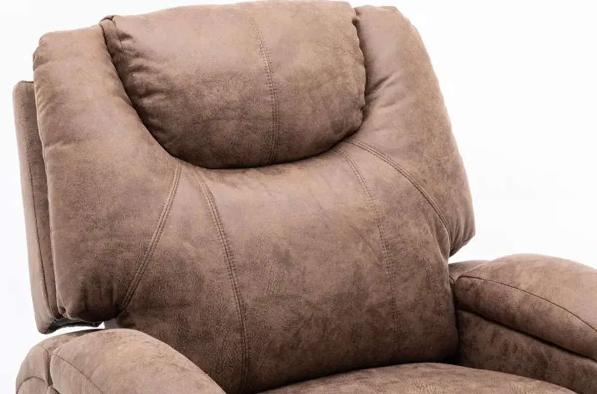 Deans Oversized Power Lift Recliner - Tan