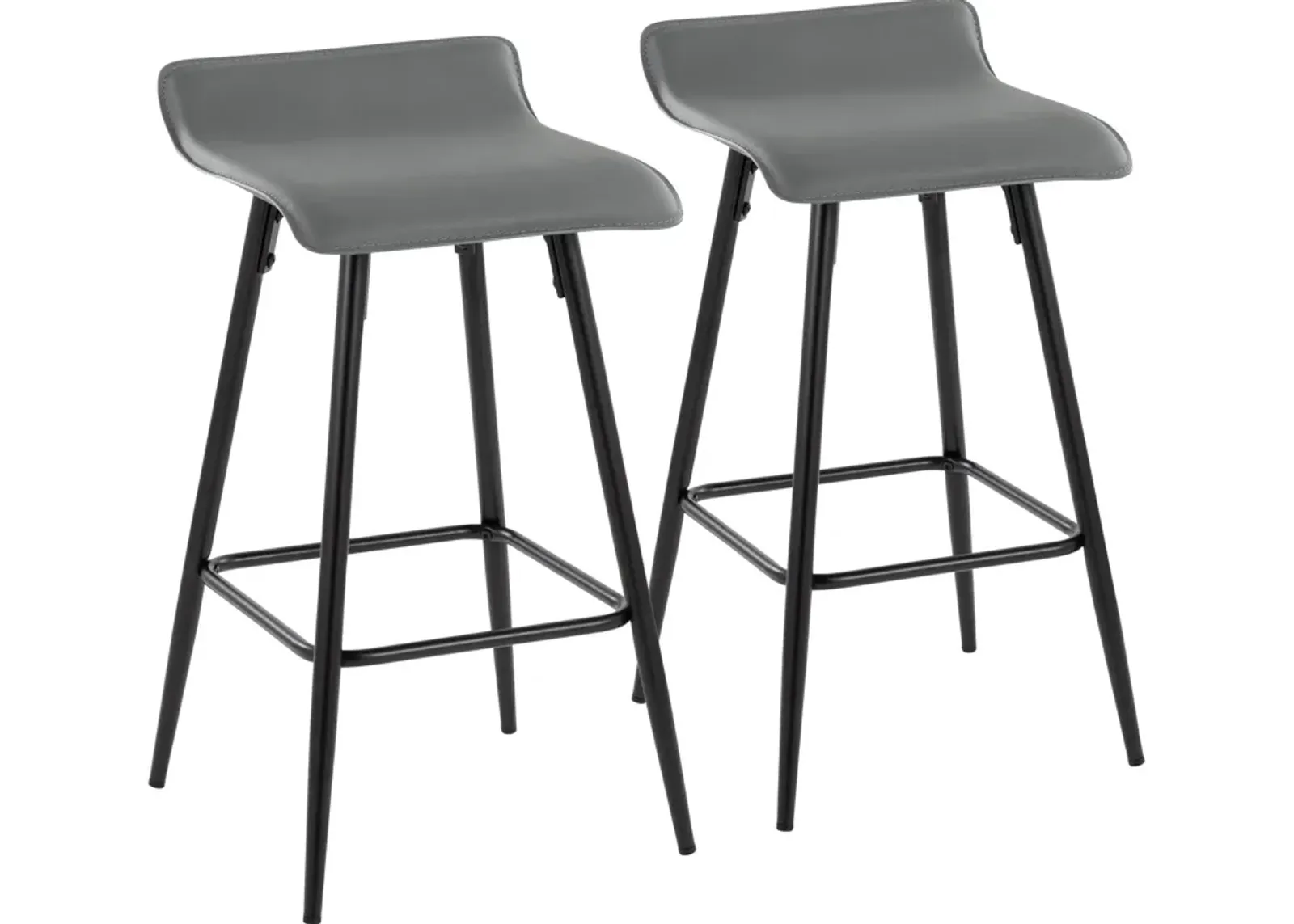 Bronnie Set of 2 Counter-Height Stools - Gray