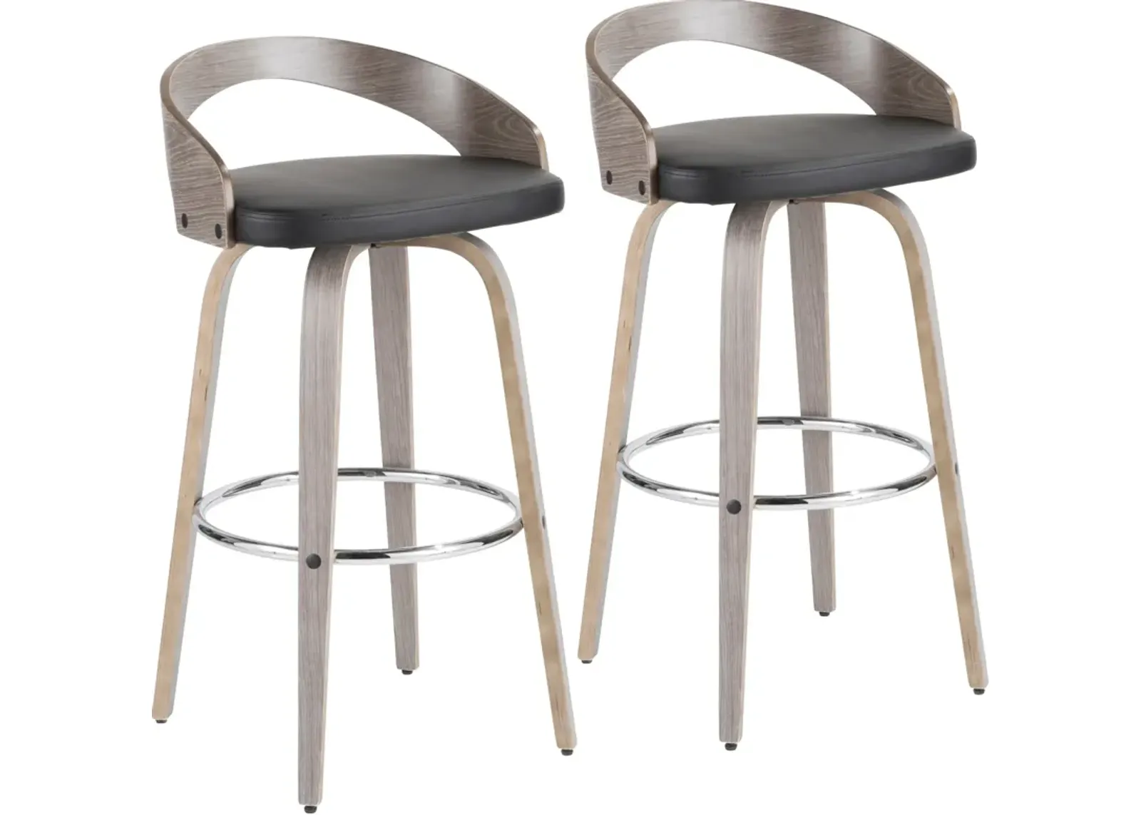 Cocina Set of 2 Bar Stools - Light Gray