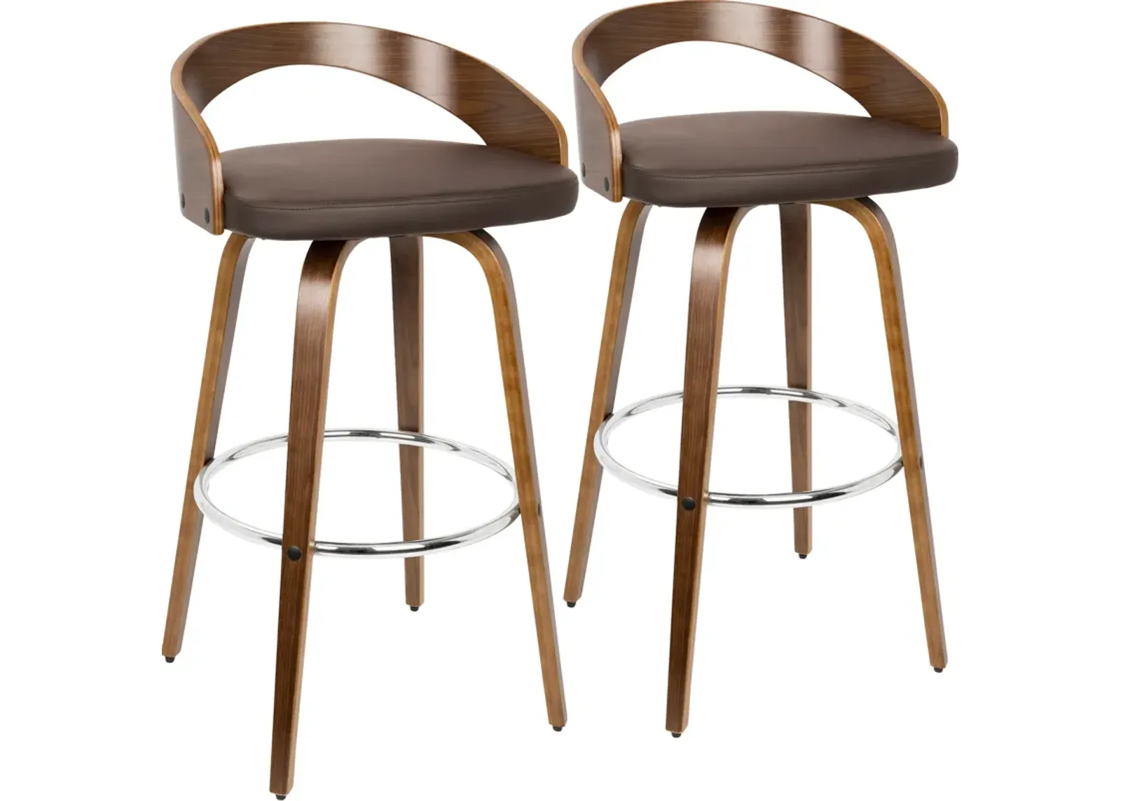 Cocina Set of 2 Bar Stools - Brown