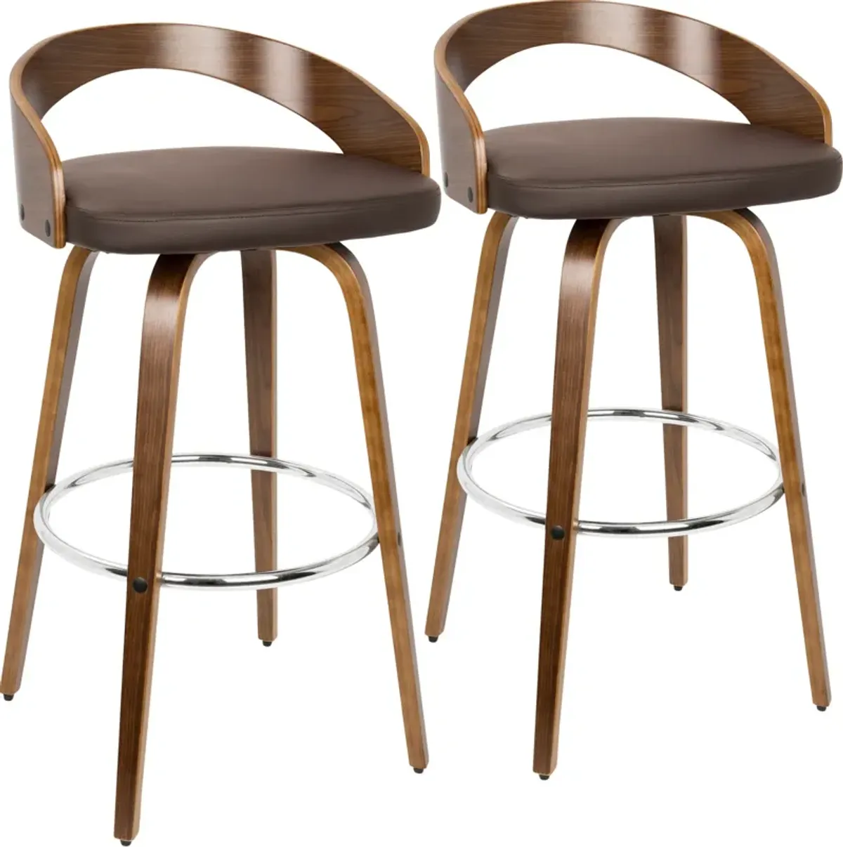 Cocina Set of 2 Bar Stools - Brown