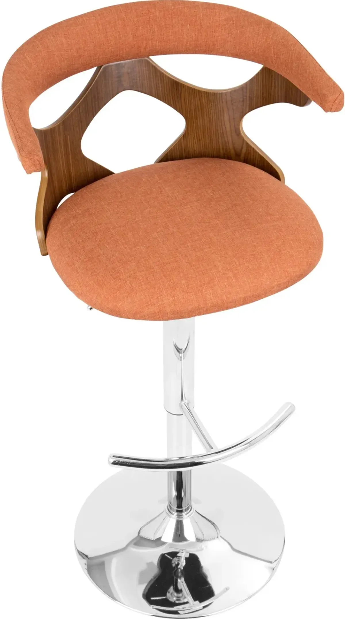 Serafina Set of 2 Adjustable Bar Stools - Orange