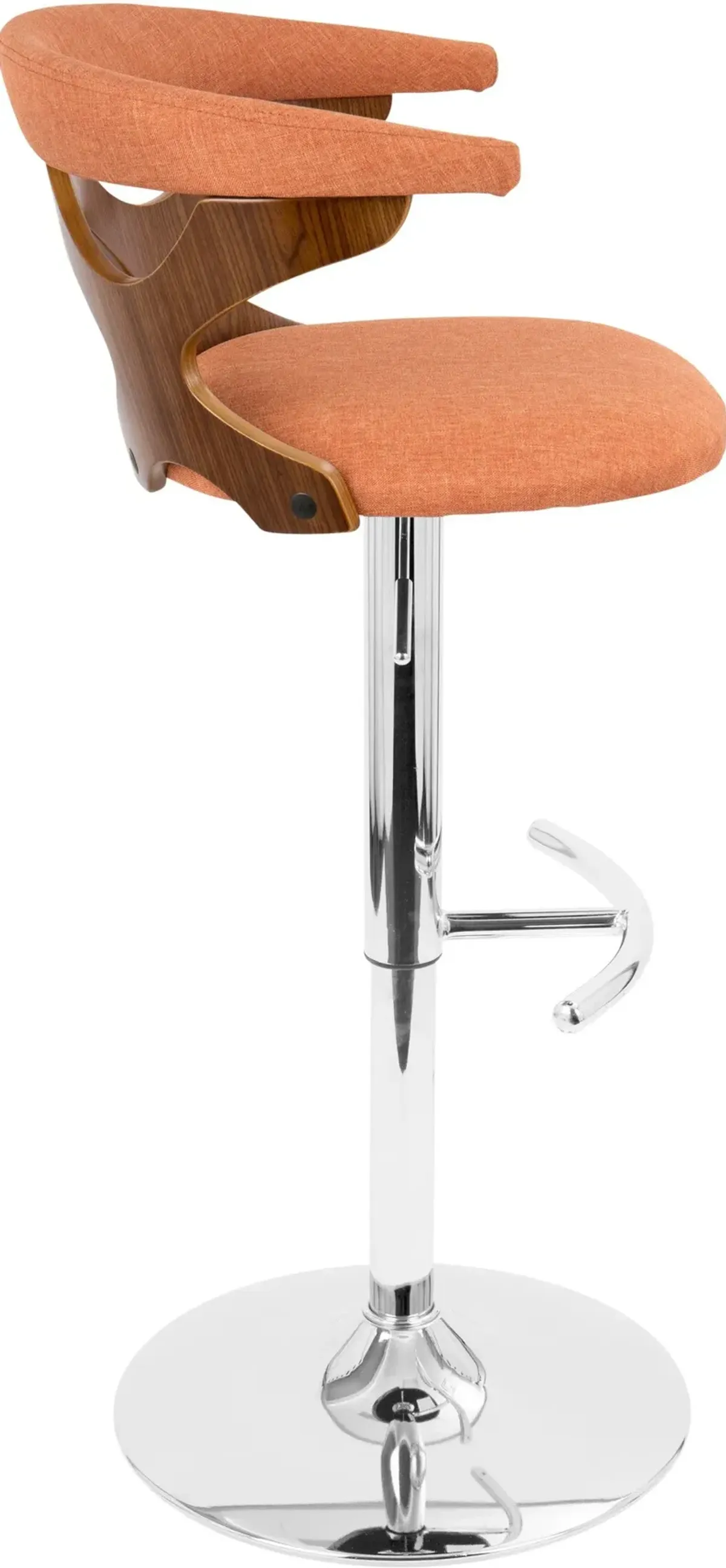 Serafina Set of 2 Adjustable Bar Stools - Orange
