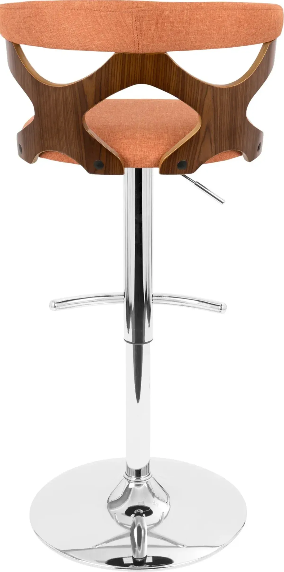 Serafina Set of 2 Adjustable Bar Stools - Orange