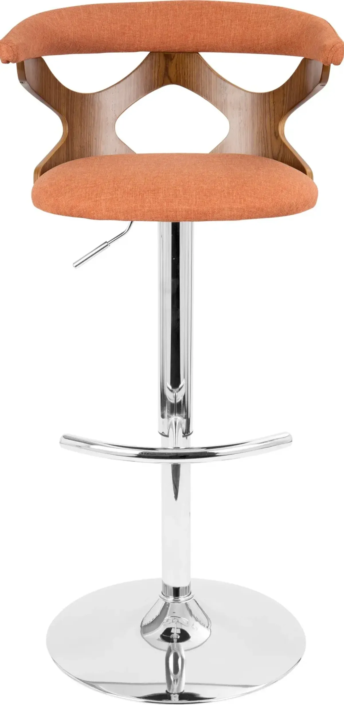 Serafina Set of 2 Adjustable Bar Stools - Orange