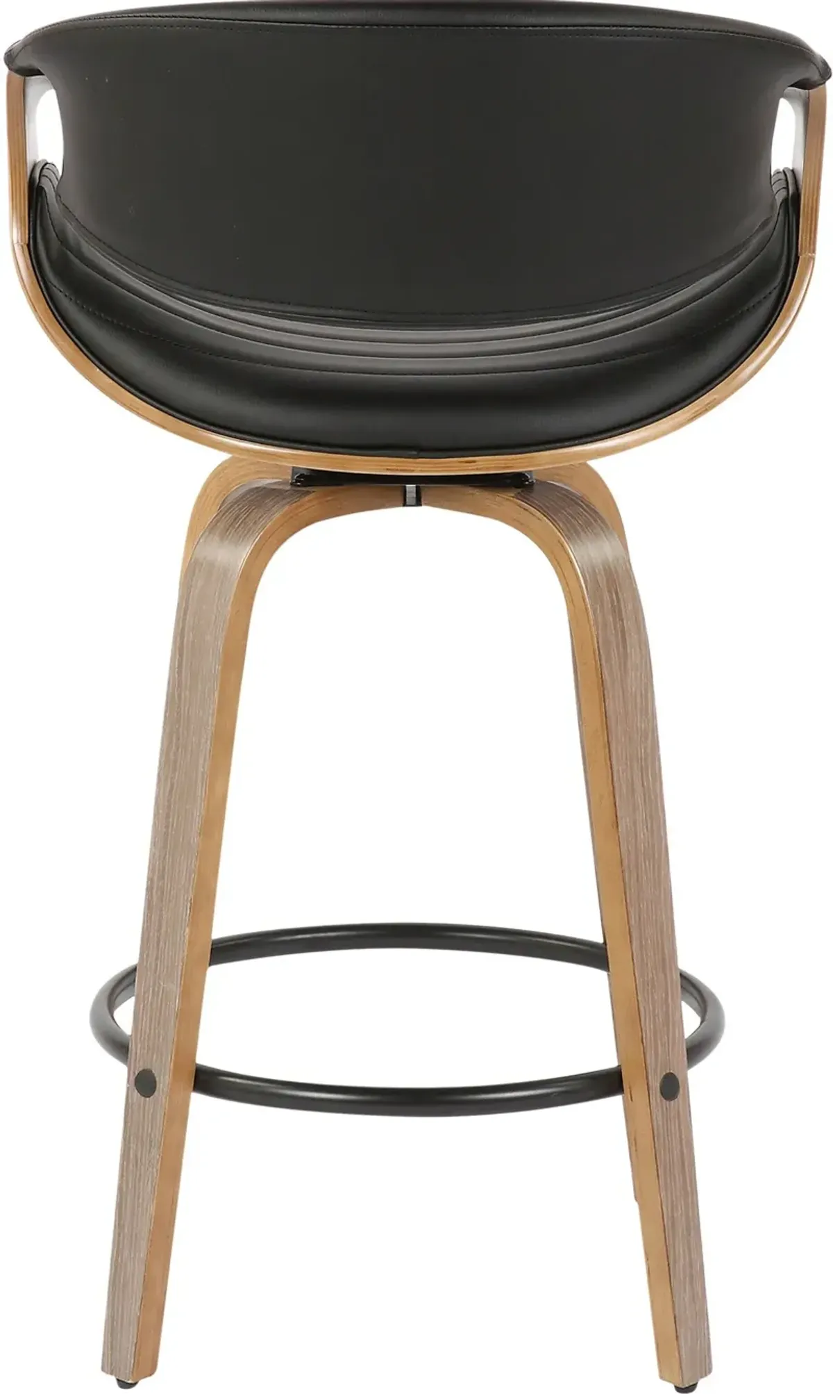 Leo Set of 2 Counter-Height Stools - Black