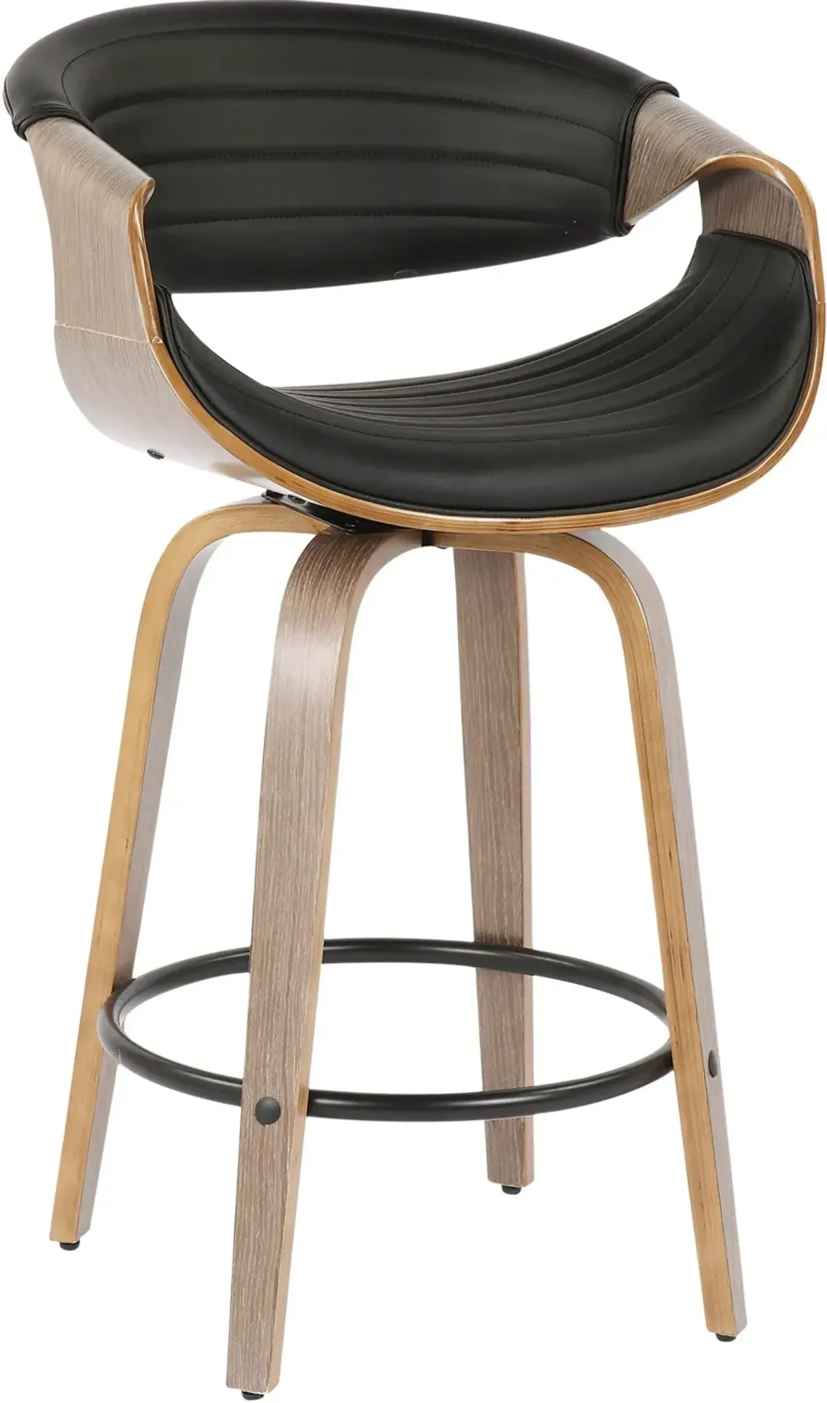 Leo Set of 2 Counter-Height Stools - Black