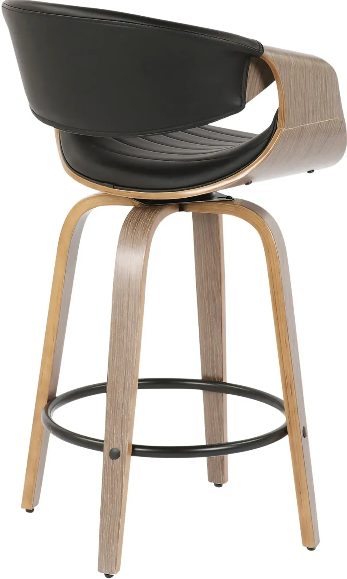 Leo Set of 2 Counter-Height Stools - Black