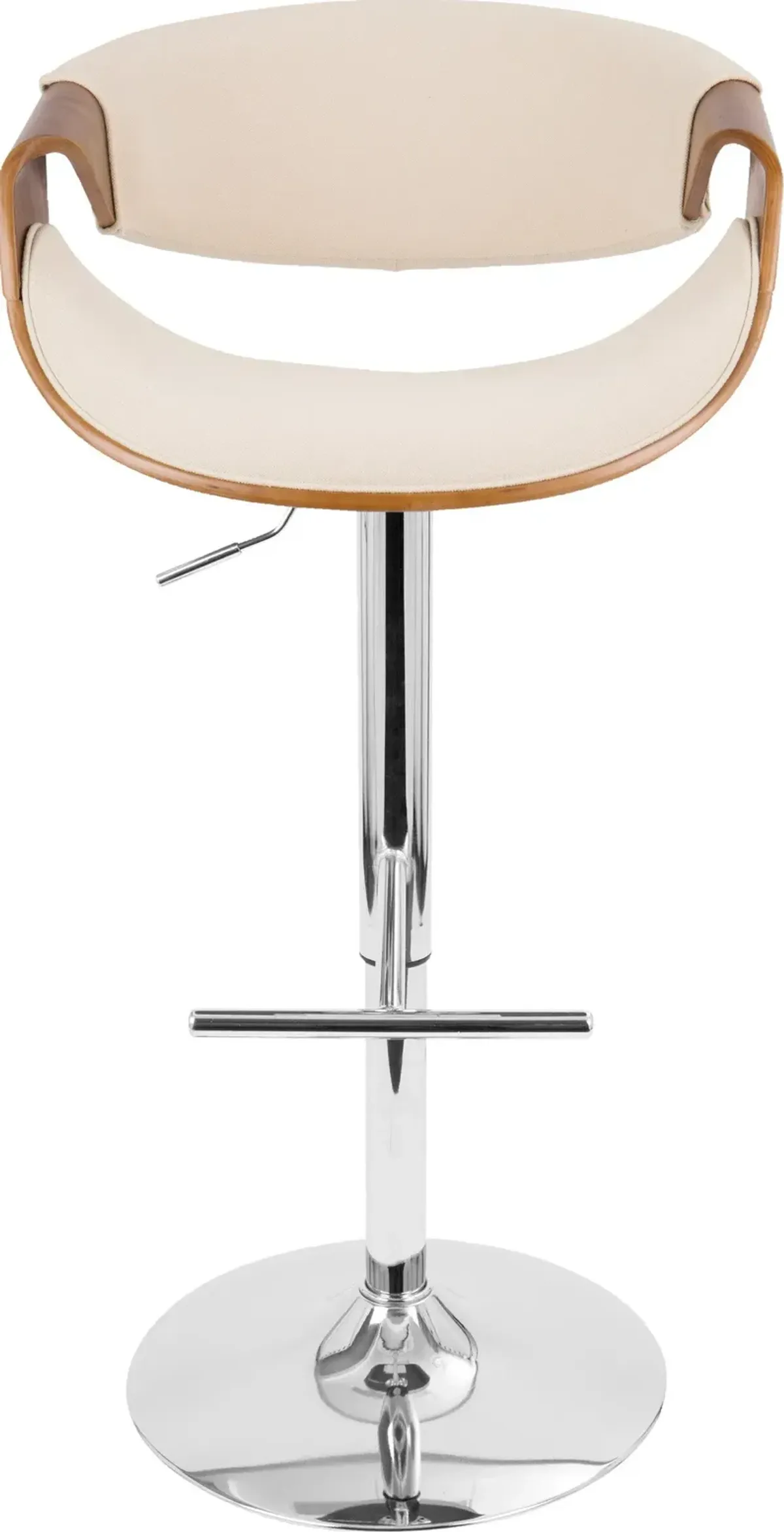 Leo Set of 2 Adjustable Bar Stools - White