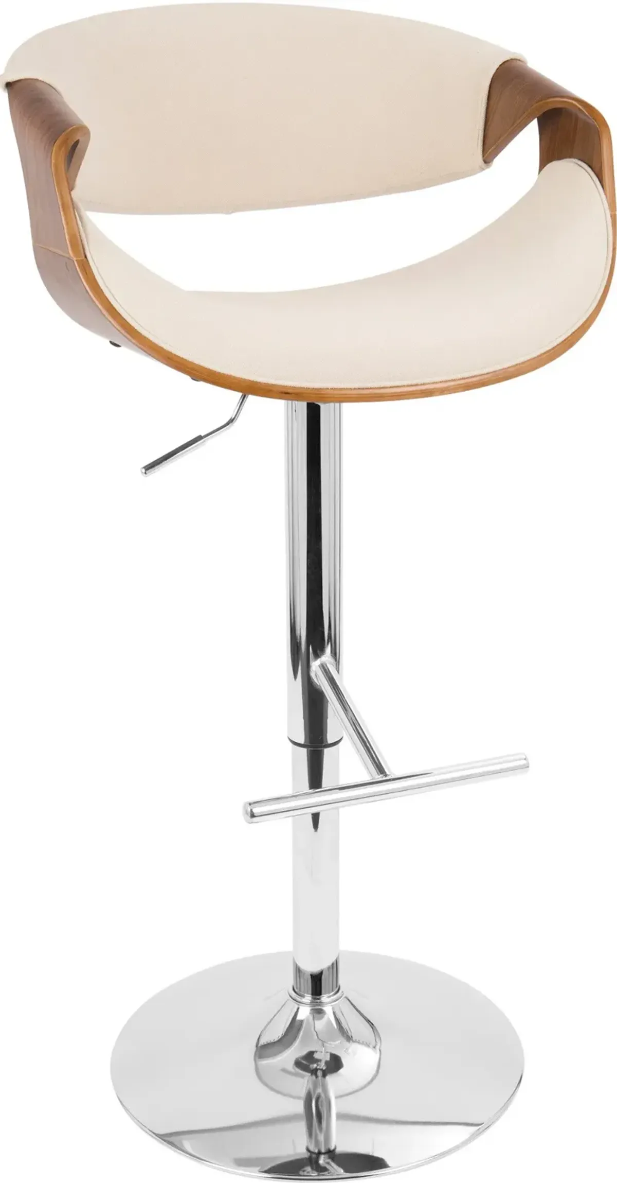 Leo Set of 2 Adjustable Bar Stools - White