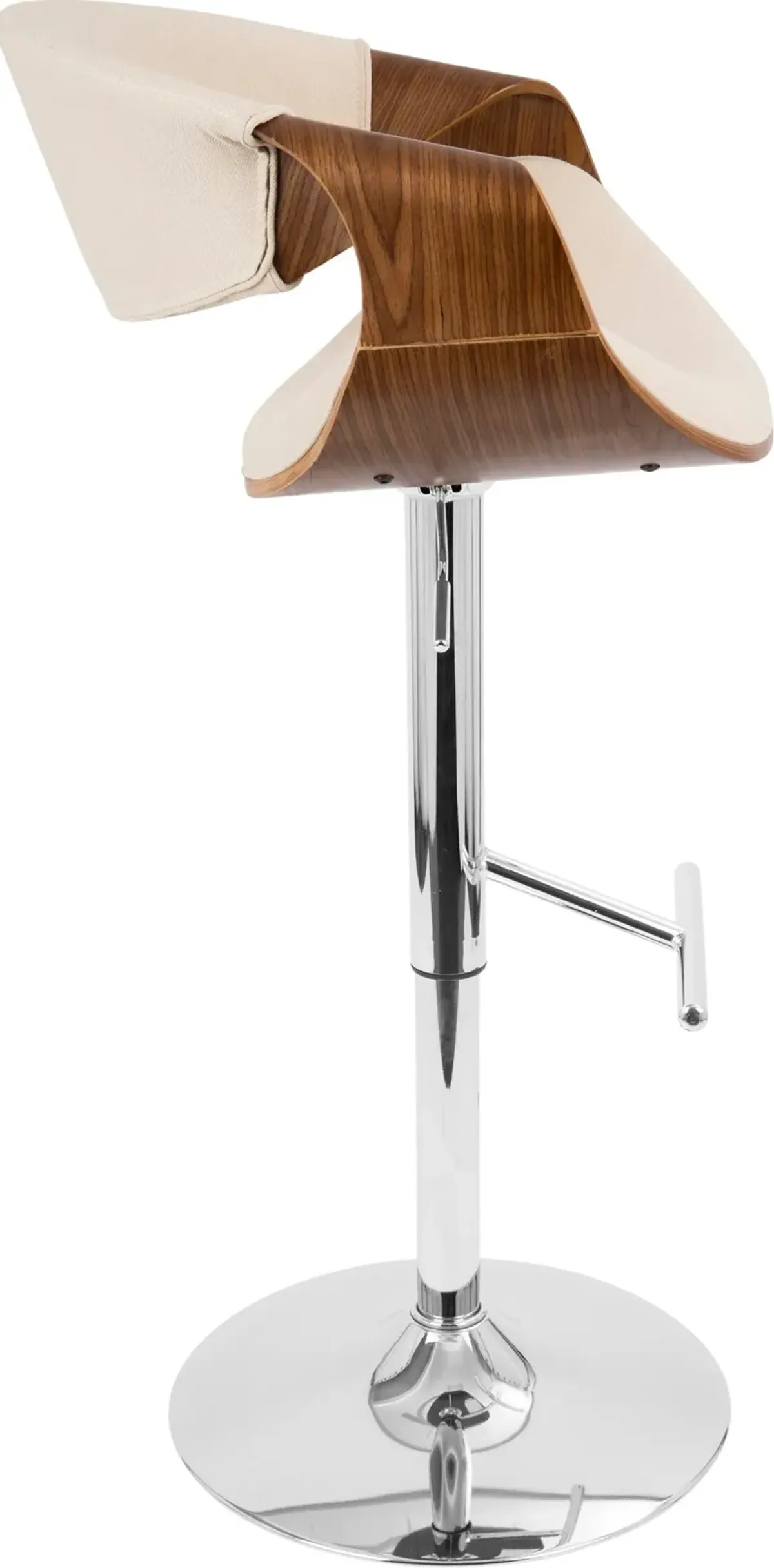 Leo Set of 2 Adjustable Bar Stools - White