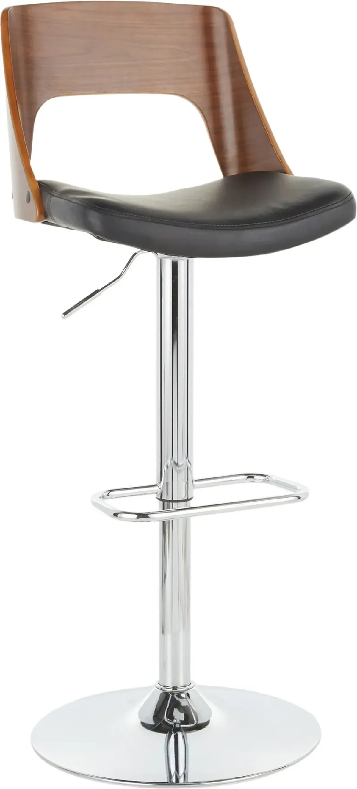 Bruges Set of 2 Adjustable Bar Stools - Black