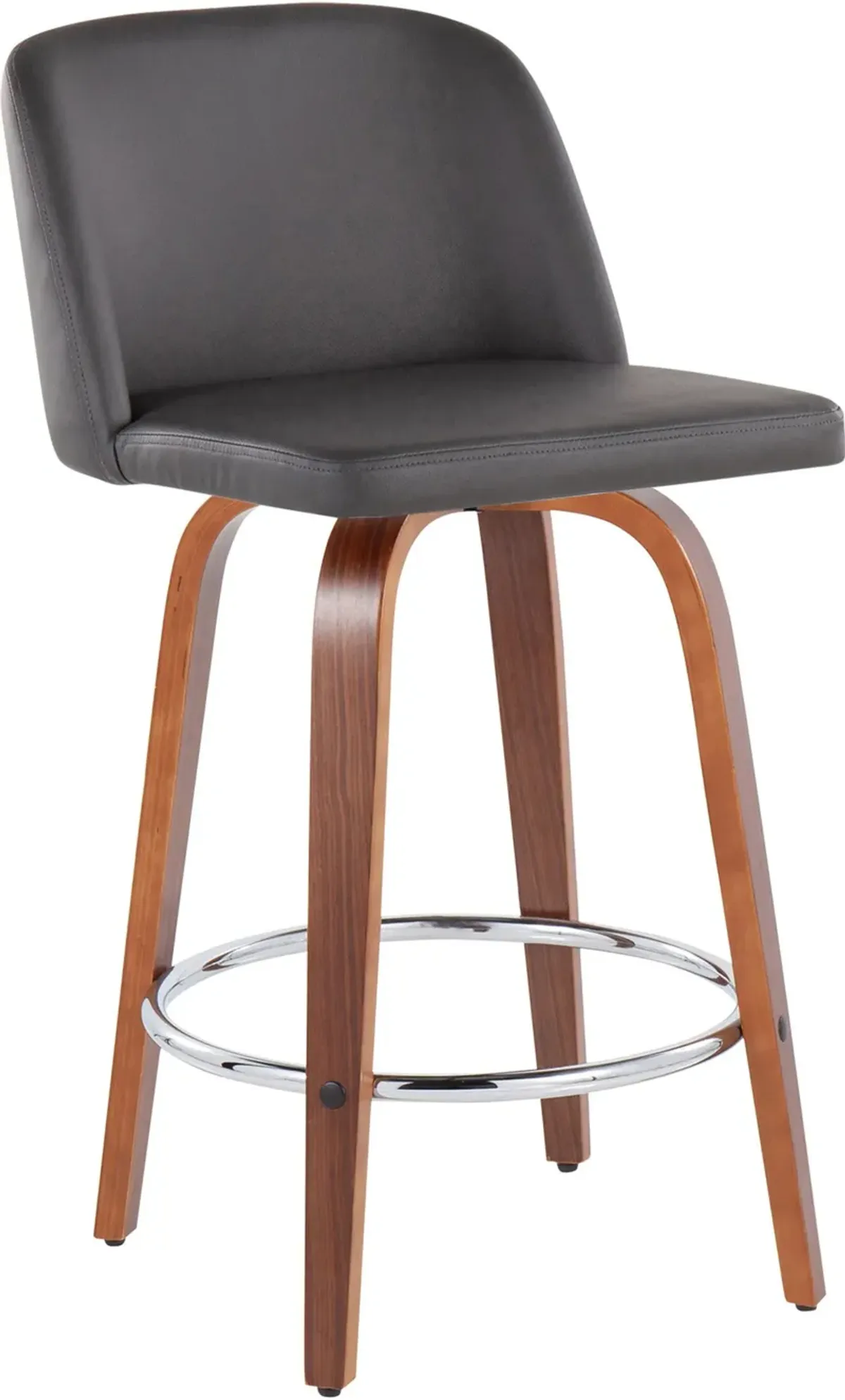 Gerard Set of 2 Counter-Height Stools - Gray/Brown