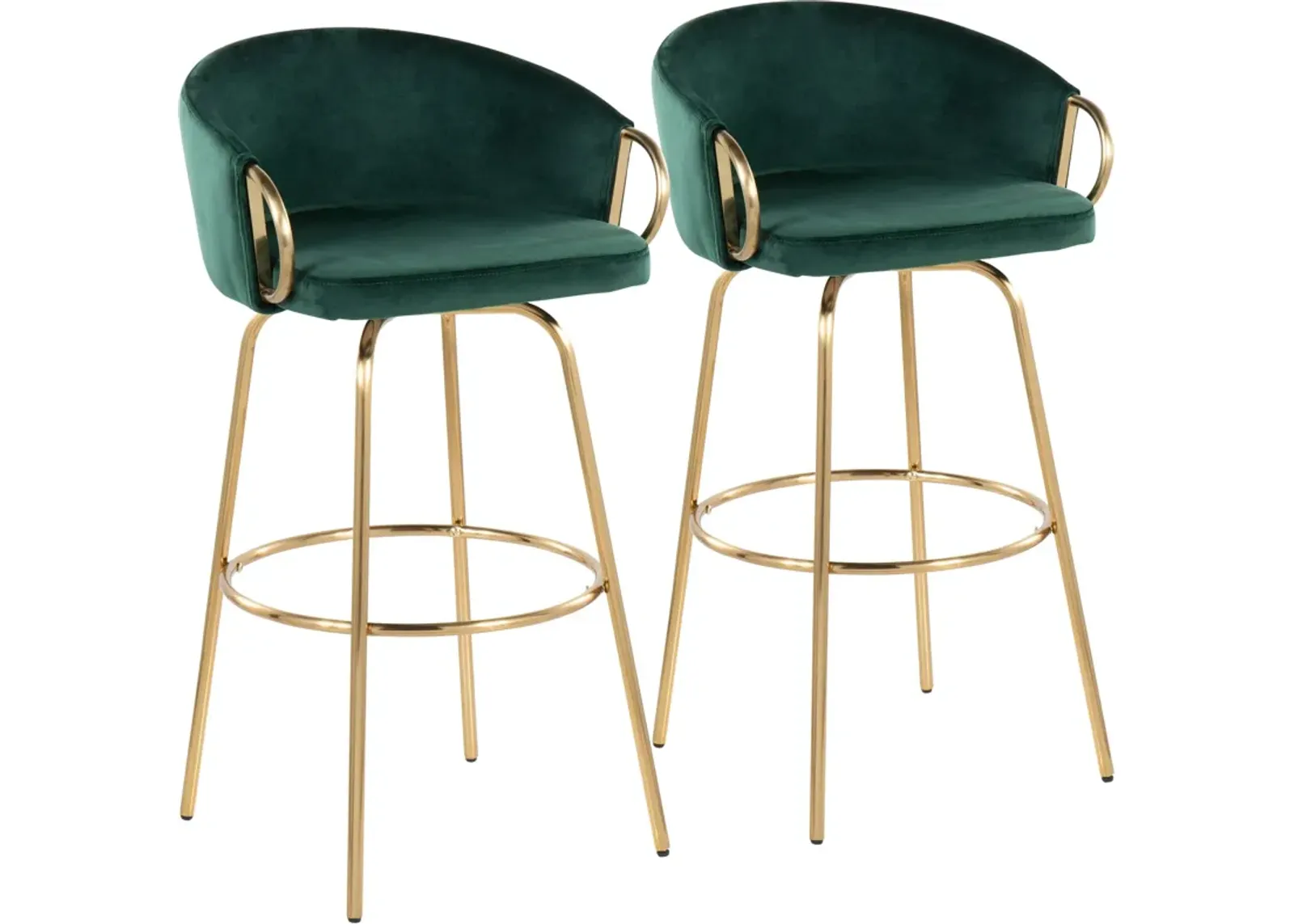 Eve Set of 2 Bar Stools - Green