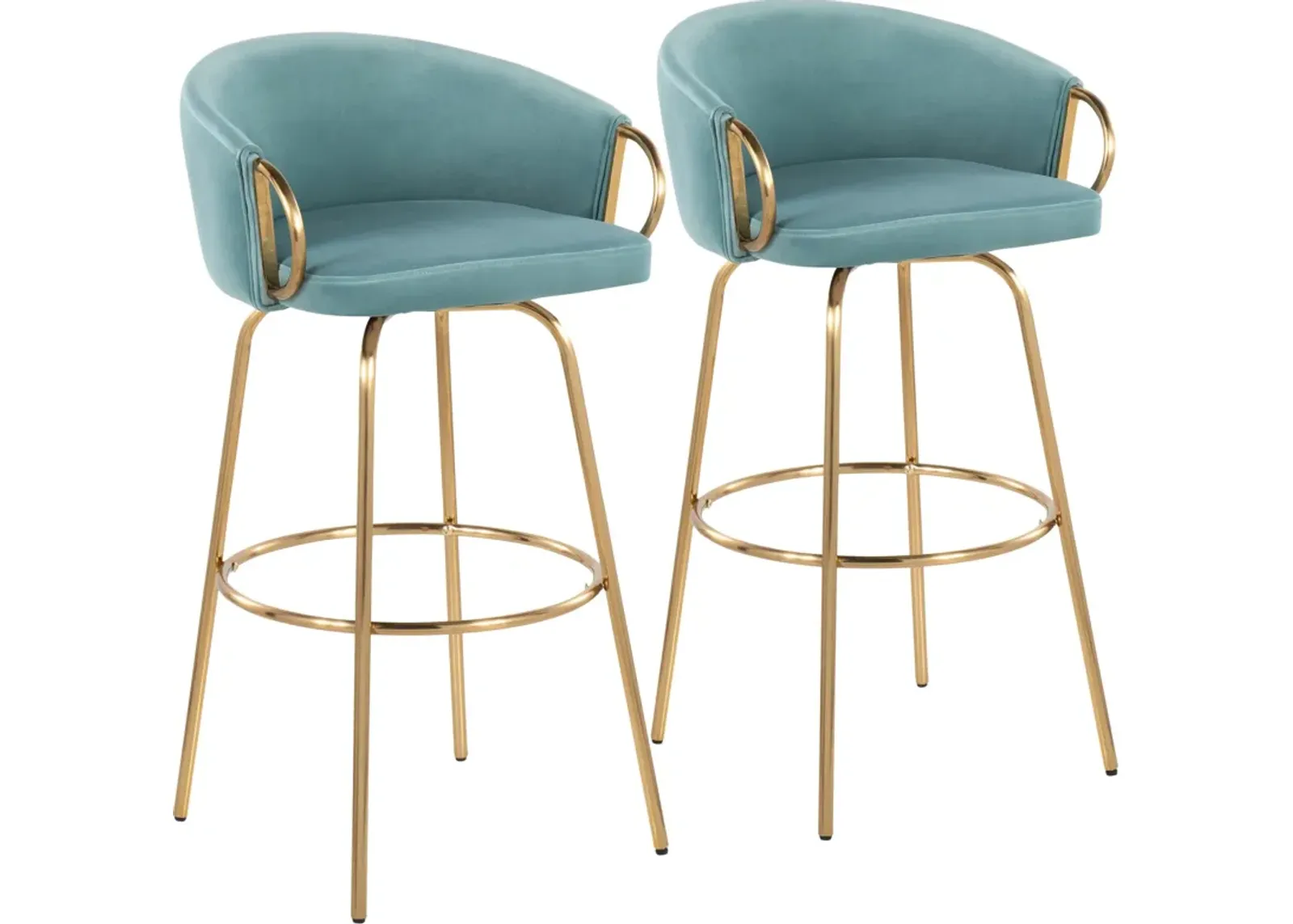 Eve Set of 2 Bar Stools - Blue