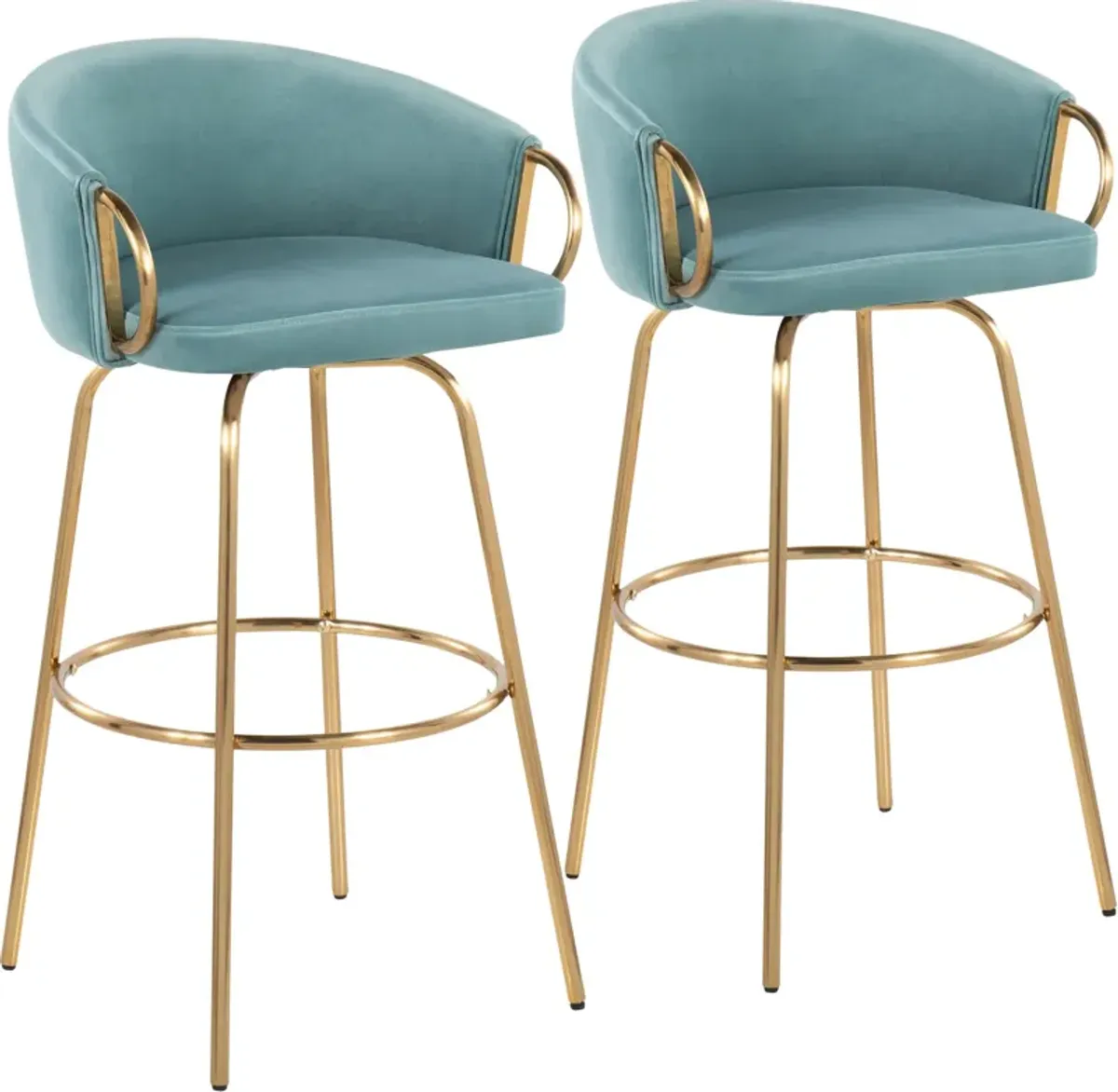 Eve Set of 2 Bar Stools - Blue