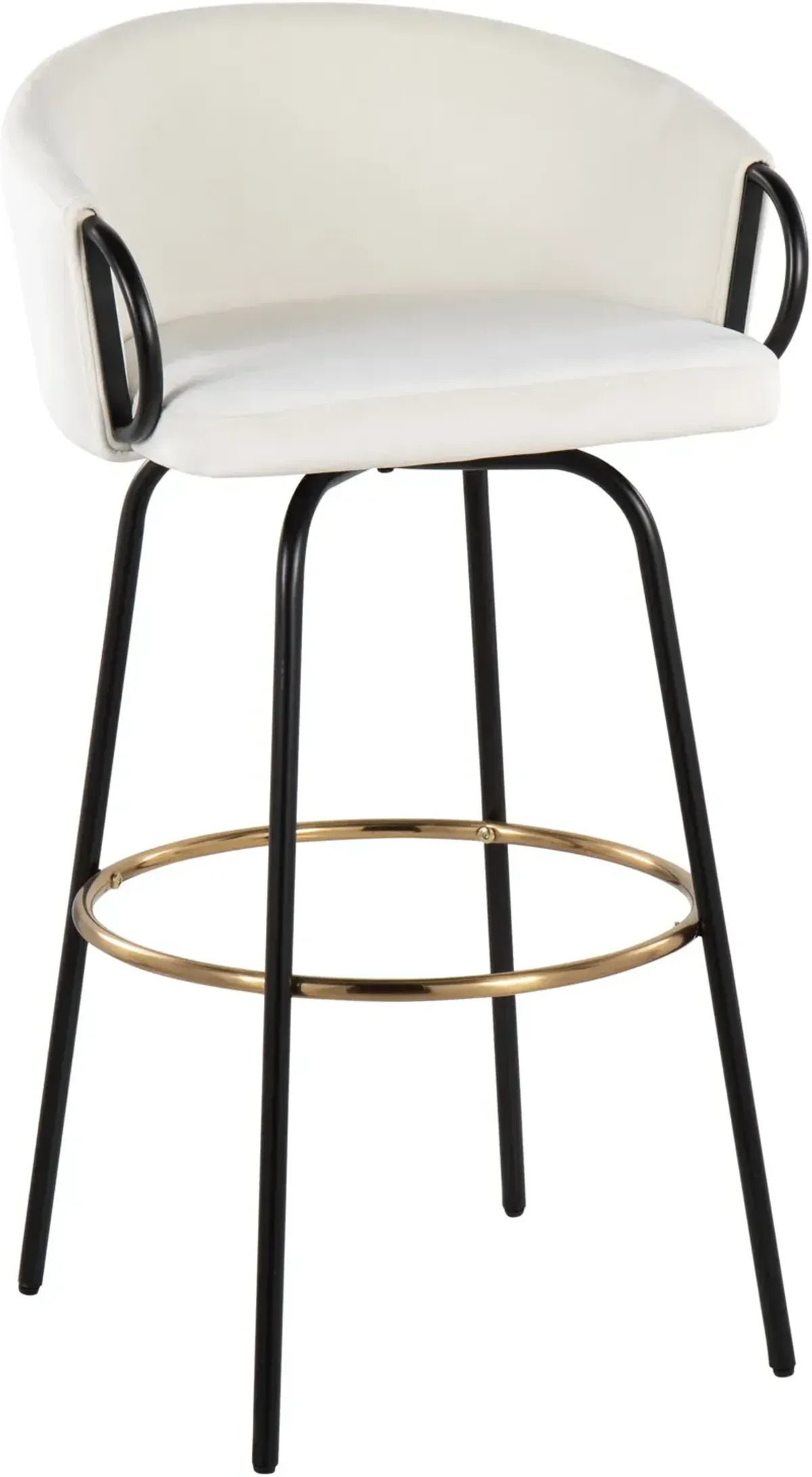 Eve Set of 2 Bar Stools - White/Black