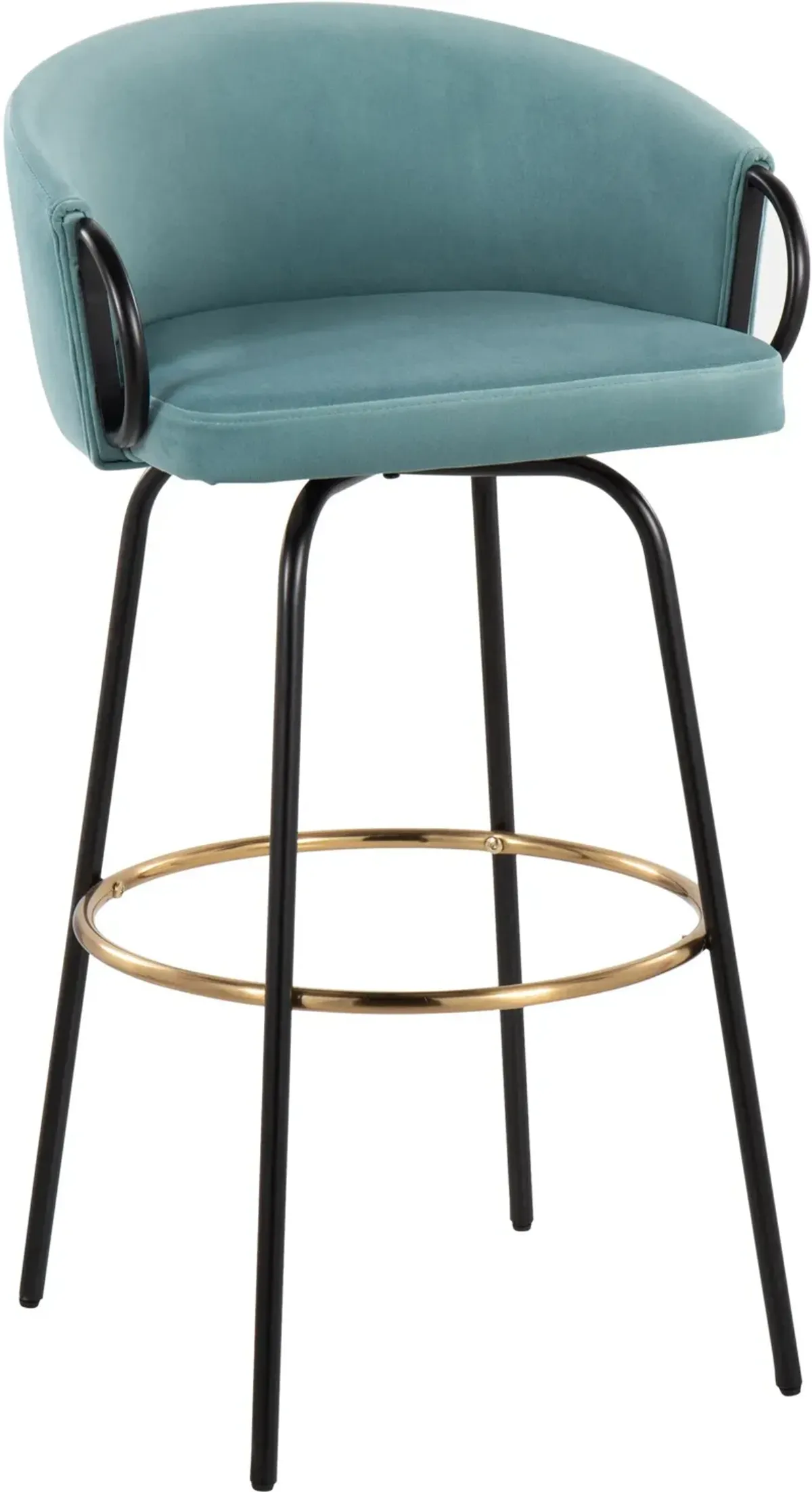 Eve Set of 2 Bar Stools - Blue/Black