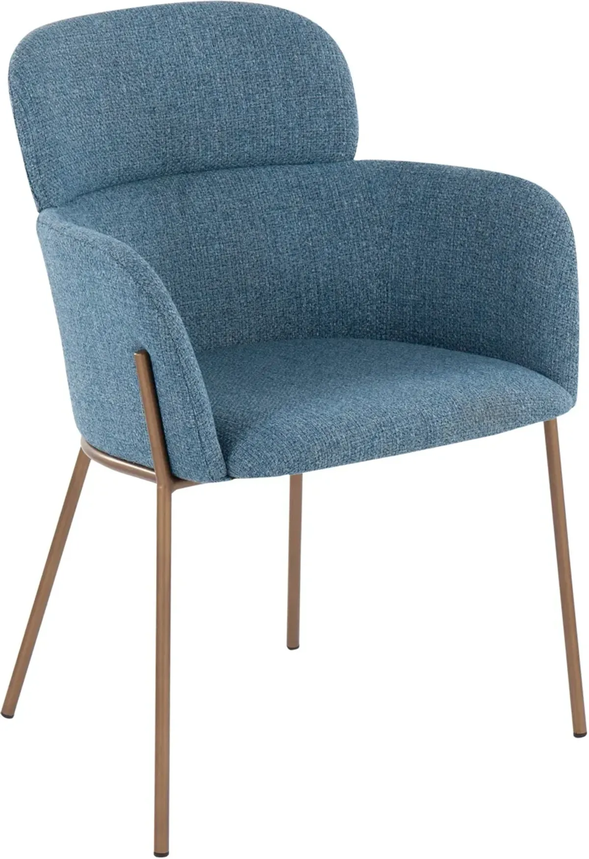 Cleo Set of 2 Dining Chairs - Blue/Gold