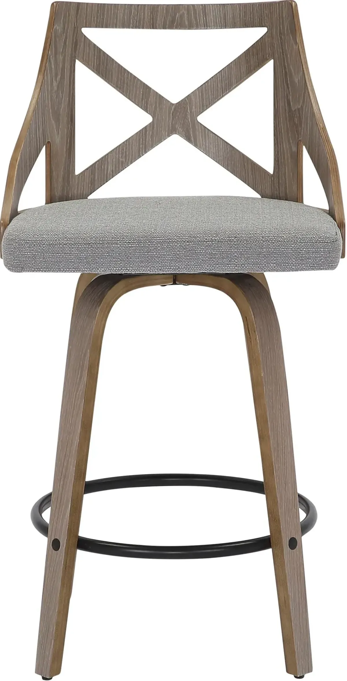 Wiley Set of 2 Counter-Height Stools - Gray/Gray