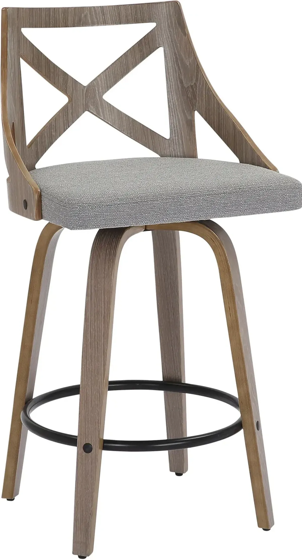 Wiley Set of 2 Counter-Height Stools - Gray/Gray