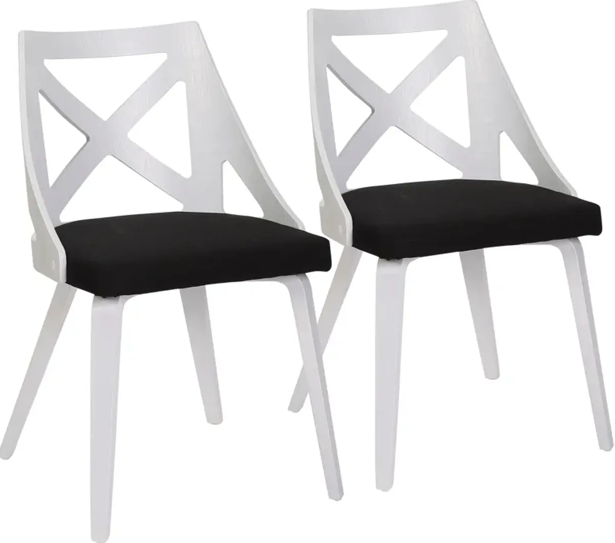 Wiley Set of 2 Dining Chairs - Dark Gray/White