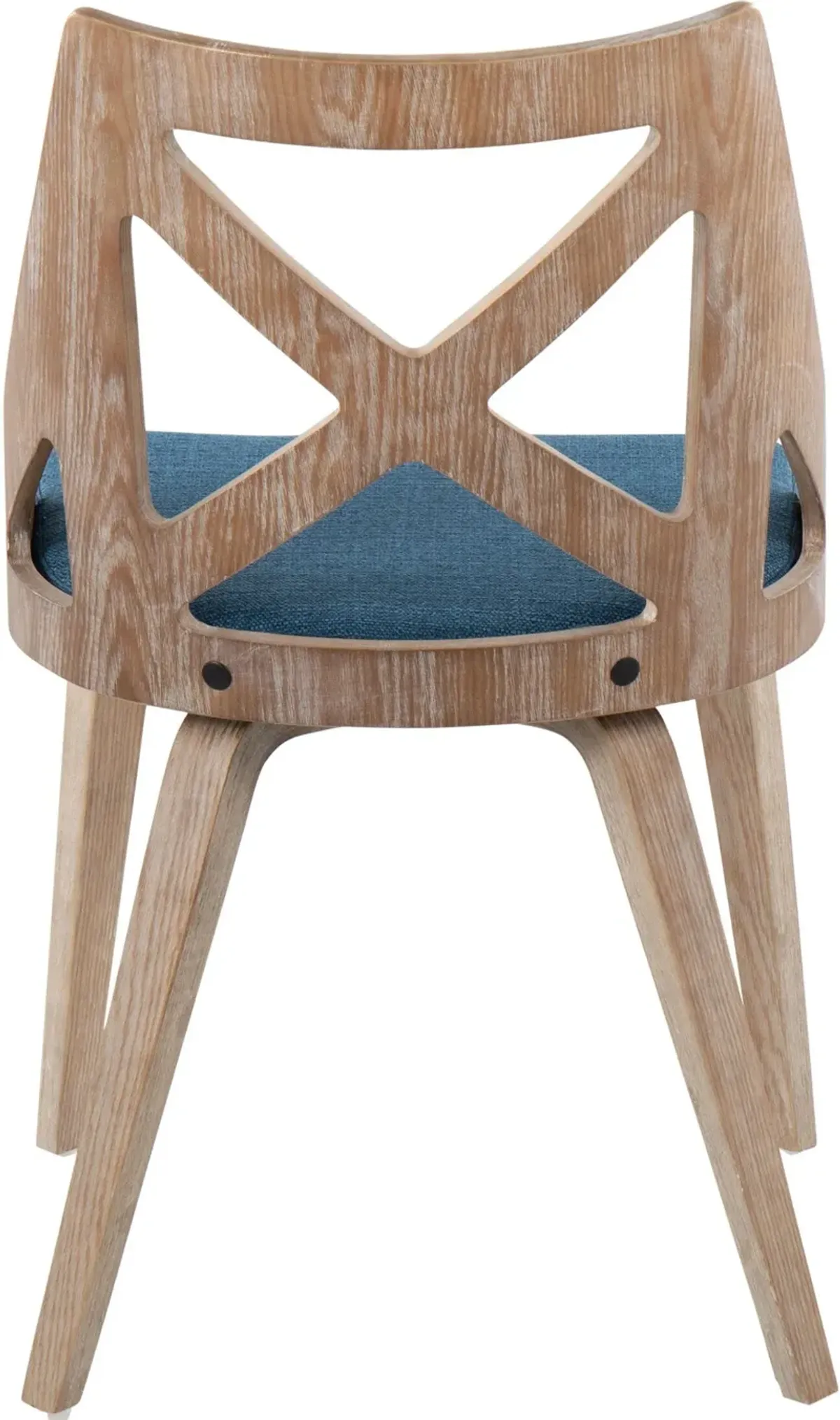 Wiley Set of 2 Dining Chairs - Blue/Natural