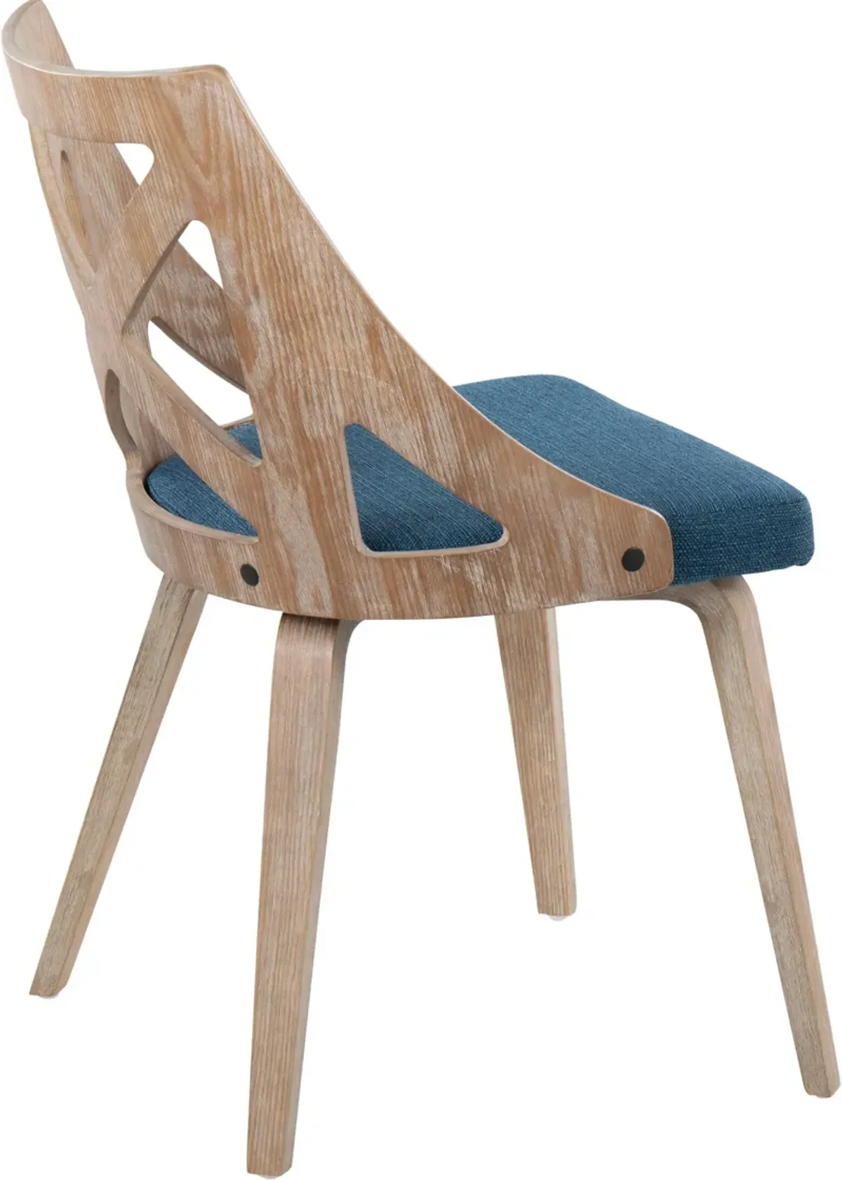 Wiley Set of 2 Dining Chairs - Blue/Natural