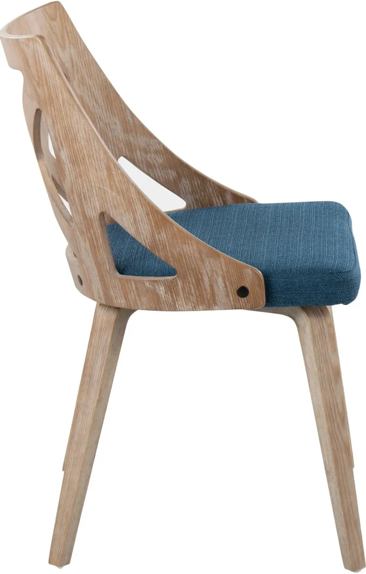 Wiley Set of 2 Dining Chairs - Blue/Natural