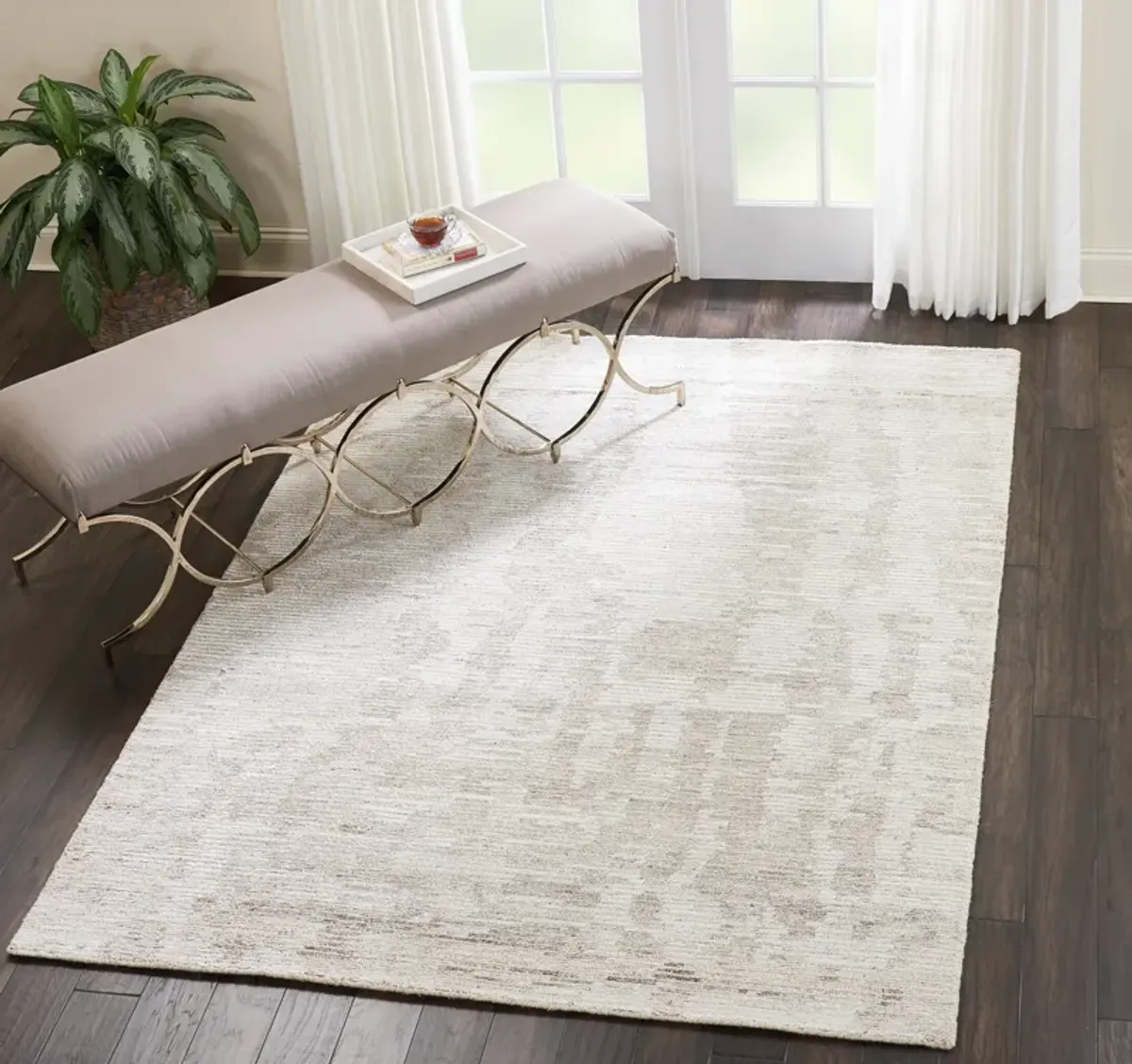 Bella 5' x 7' Area Rug - Ivory/Gray