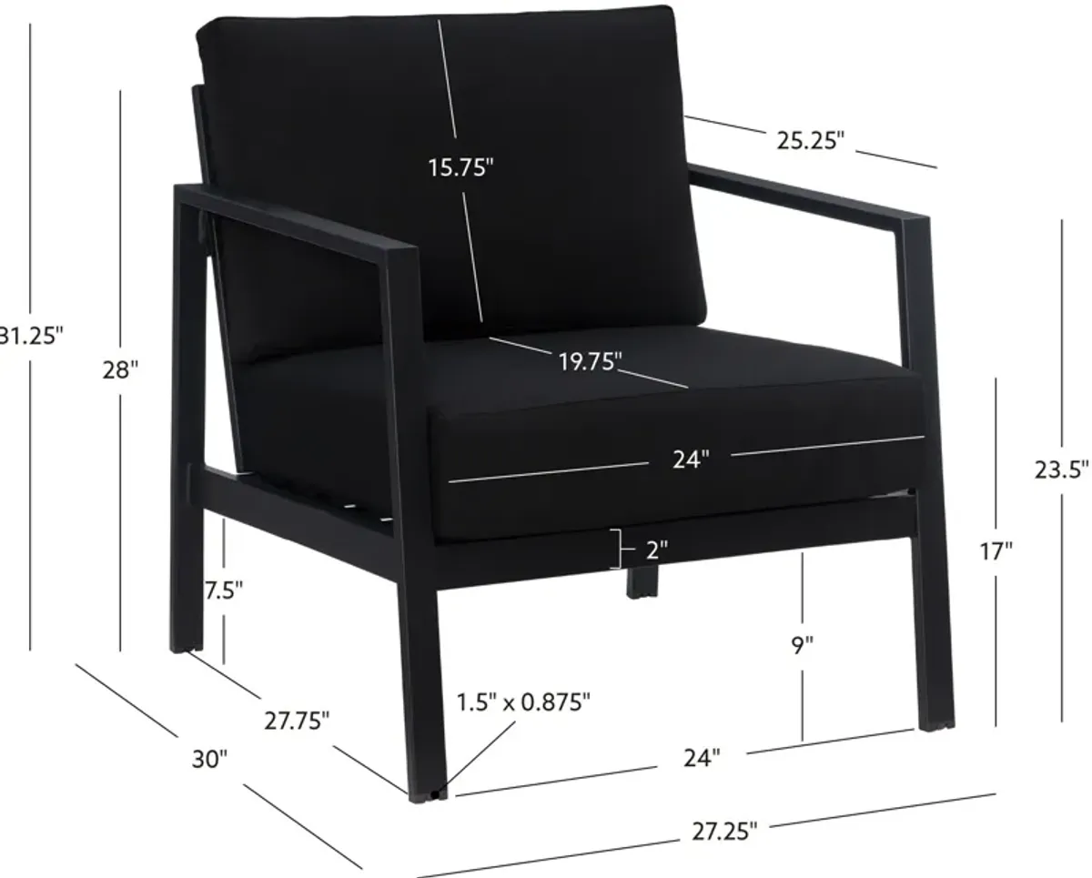 Southhampton Outdoor Chair - Black