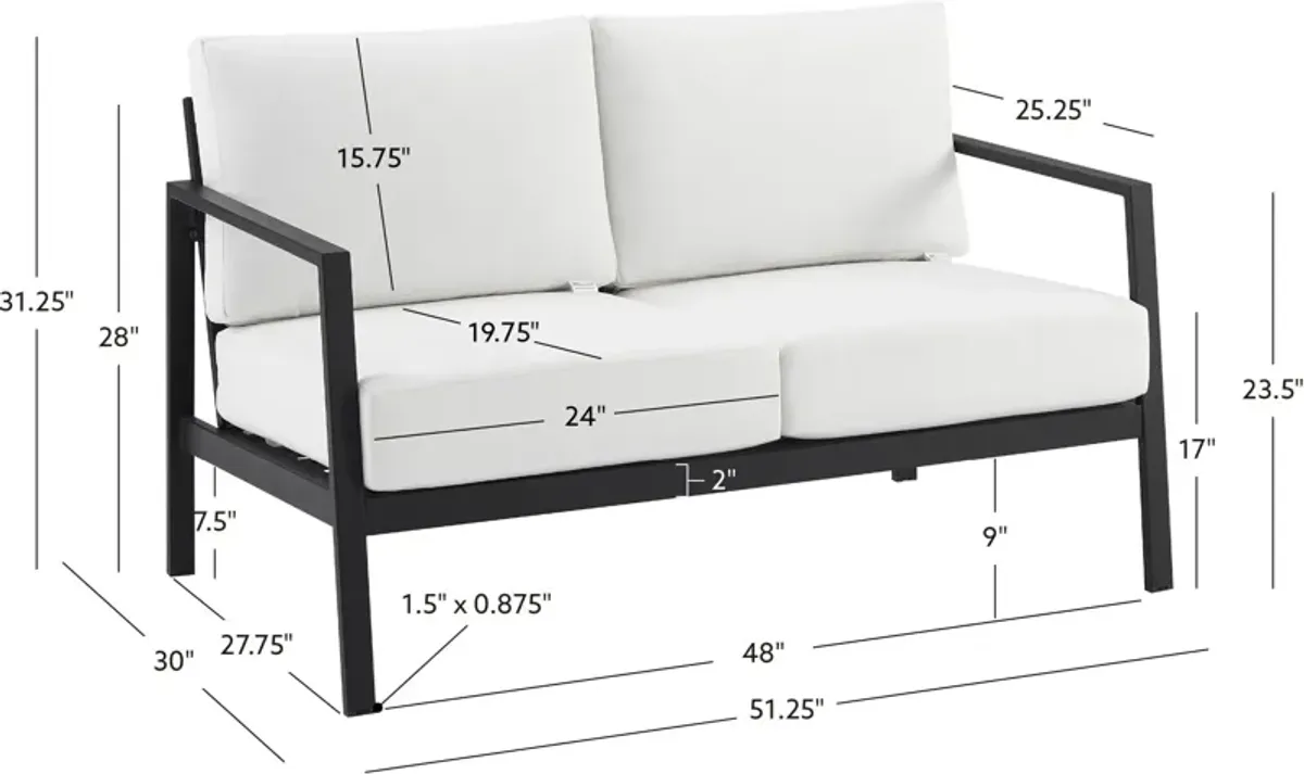 Southhampton Outdoor Loveseat - White